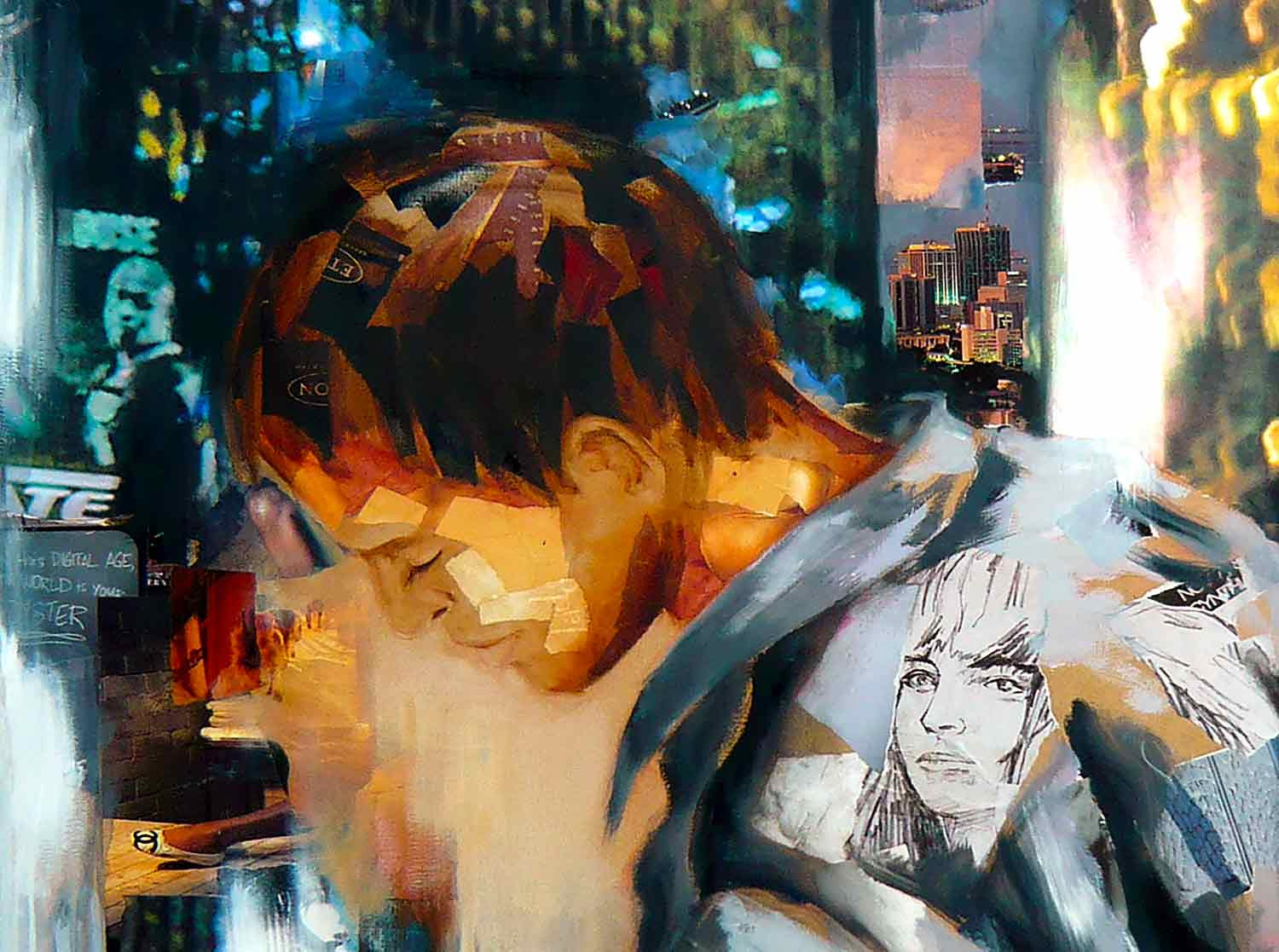 Nathalie Lemaitre, Night shout NY, painting - Artalistic online contemporary art buying and selling gallery