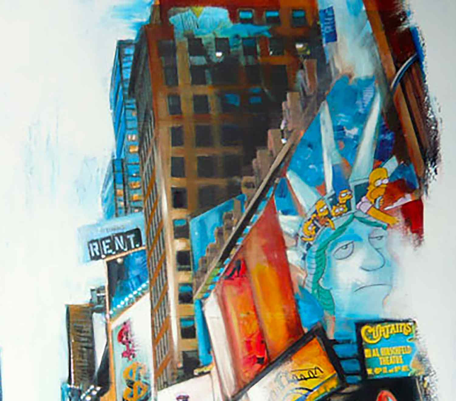 Nathalie Lemaitre, LOL City NY, painting - Artalistic online contemporary art buying and selling gallery