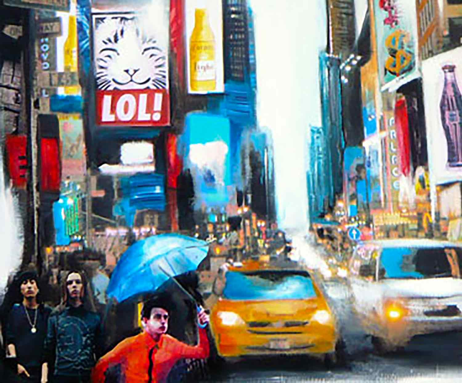 Nathalie Lemaitre, LOL City NY, painting - Artalistic online contemporary art buying and selling gallery