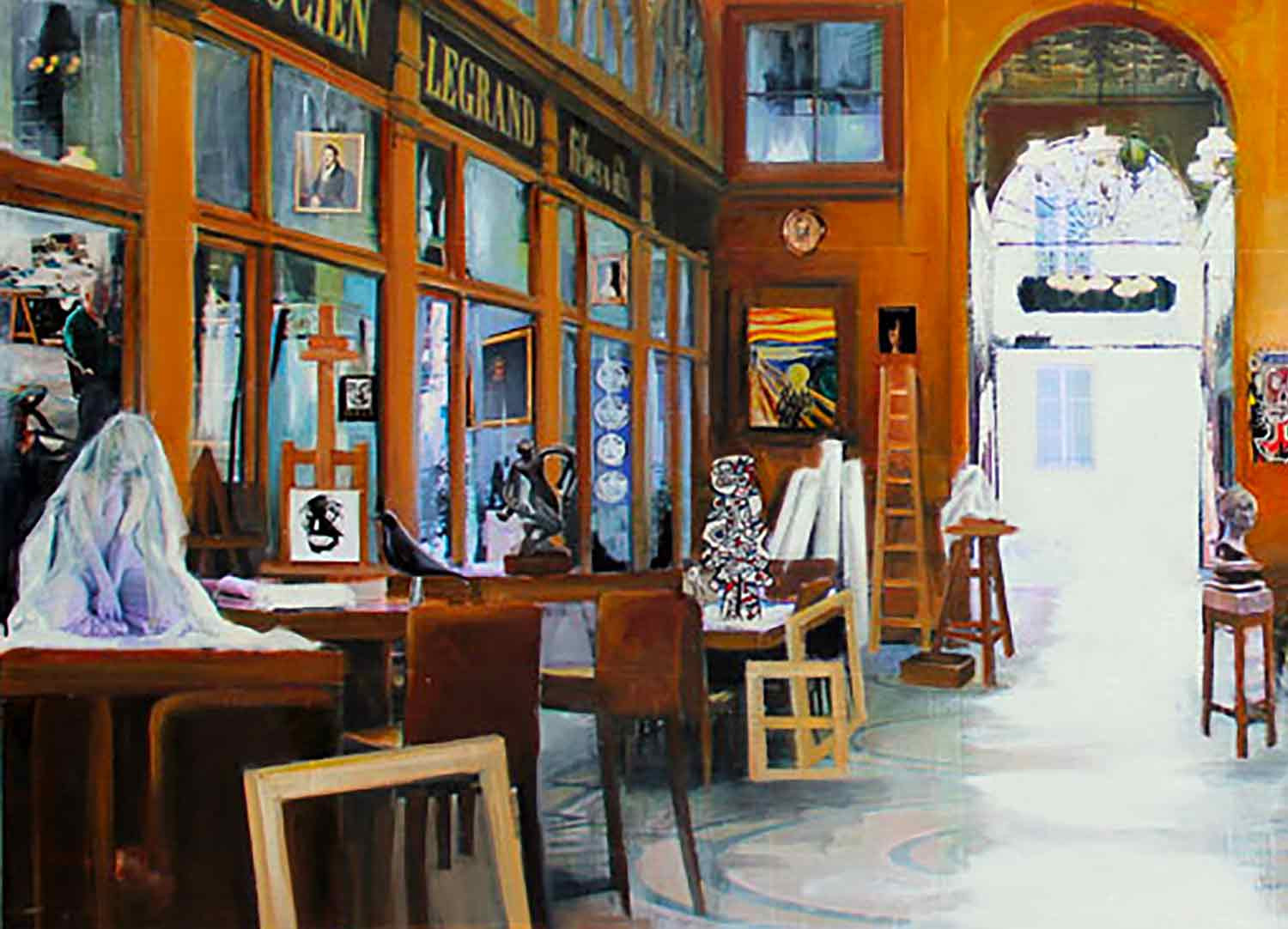 Nathalie Lemaitre, Les fantômes de l'atelier, painting - Artalistic online contemporary art buying and selling gallery