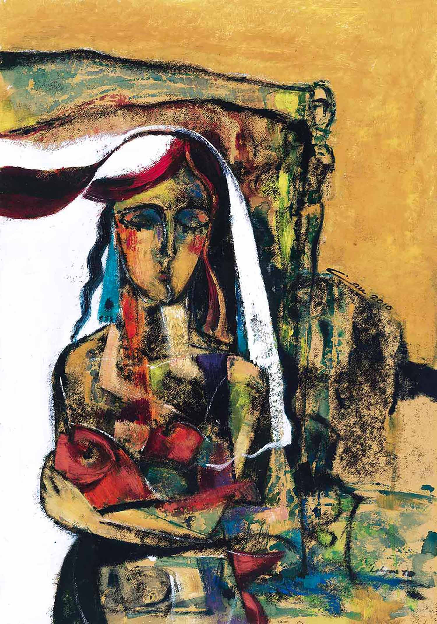 Laven Chegeni, Femme#1, painting - Artalistic online contemporary art buying and selling gallery