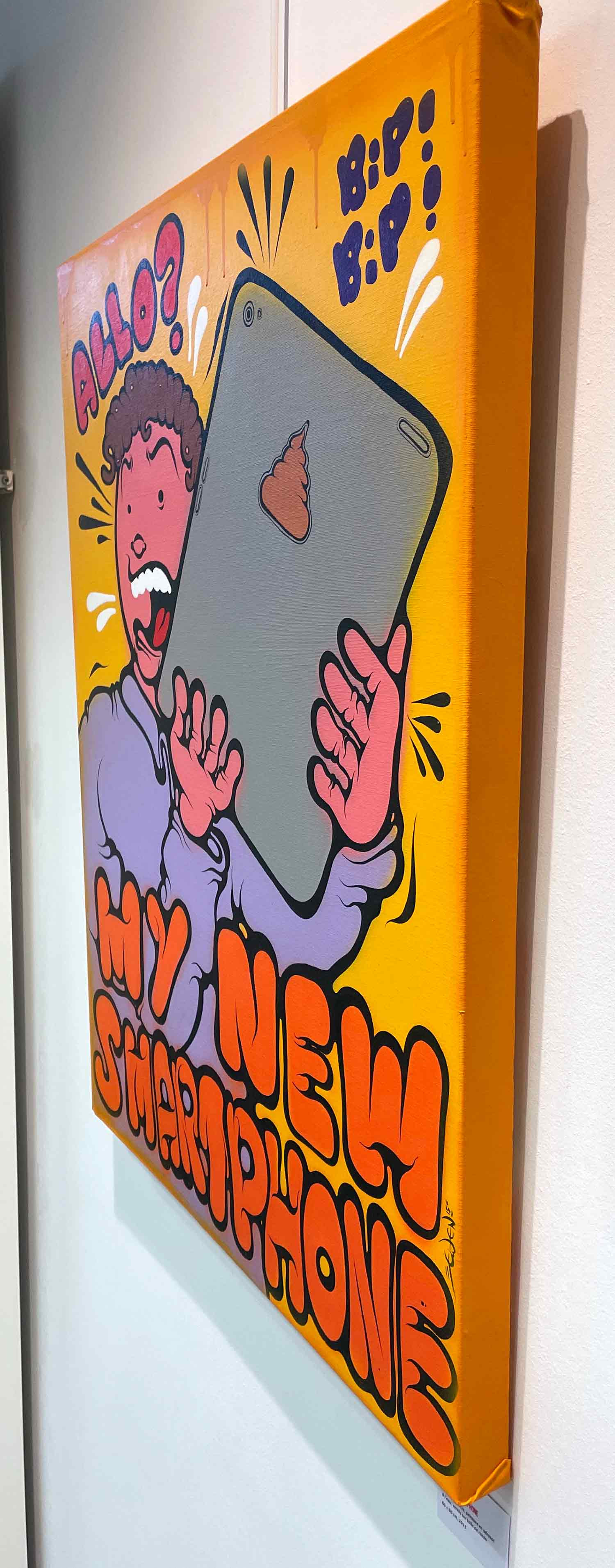 Ewen Gur, My new smartphone, painting - Artalistic online contemporary art buying and selling gallery