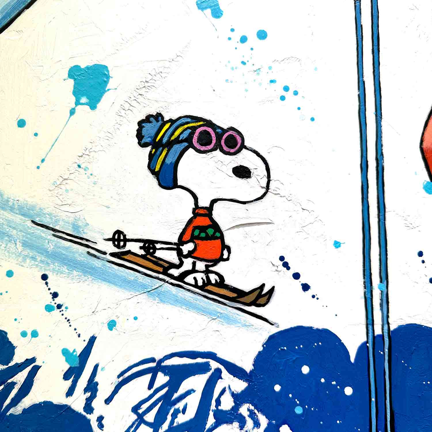Patrick Cornée, Snoopy loves snow, painting - Artalistic online contemporary art buying and selling gallery