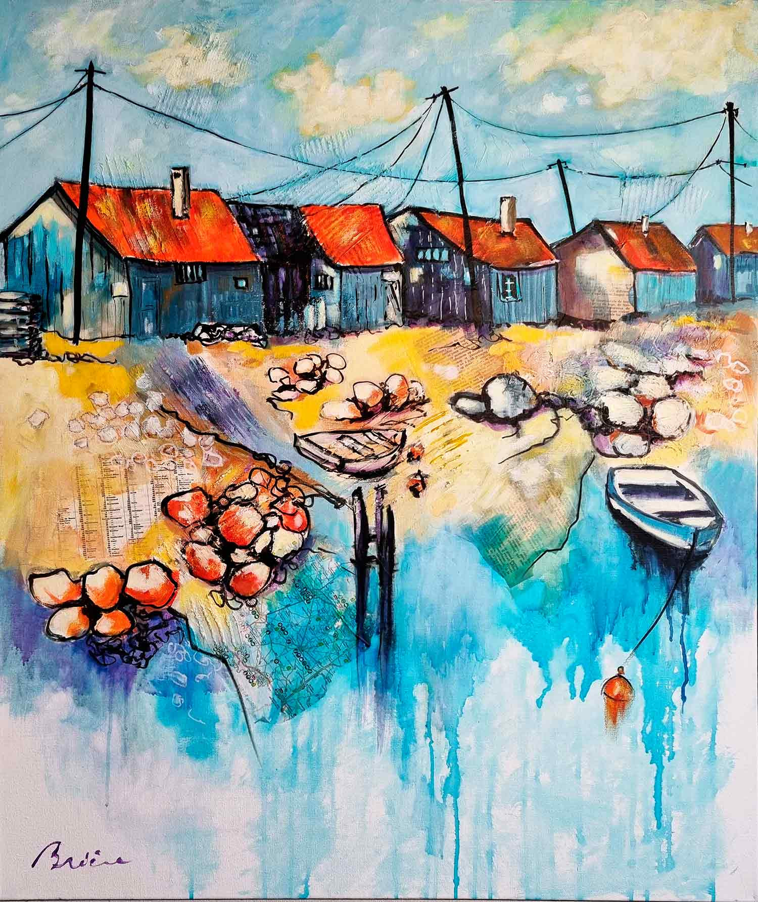 Patrick Briere, Du côté de la Tremblade, painting - Artalistic online contemporary art buying and selling gallery