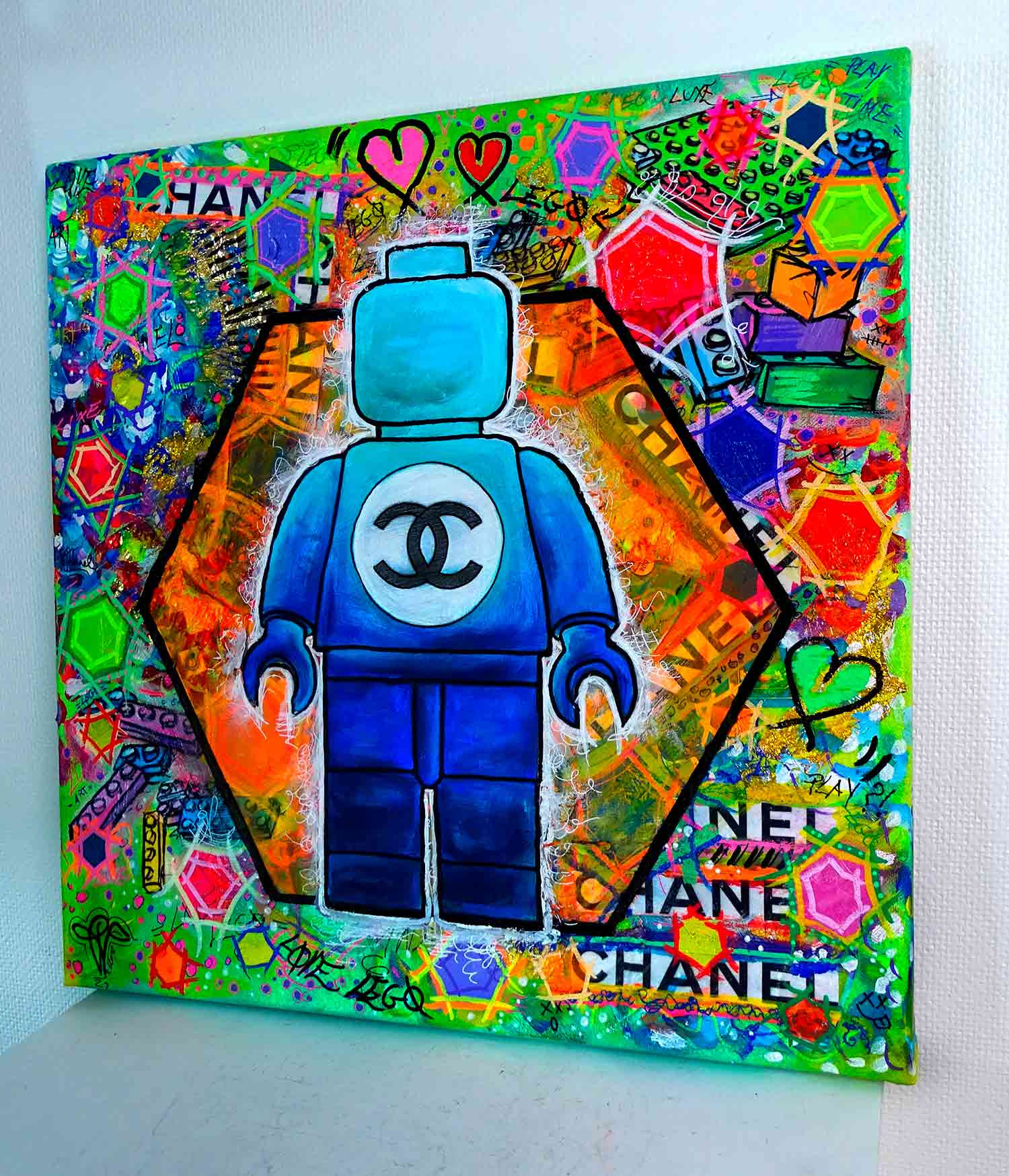 Priscilla Vettese, Hexa Love Lego, painting - Artalistic online contemporary art buying and selling gallery
