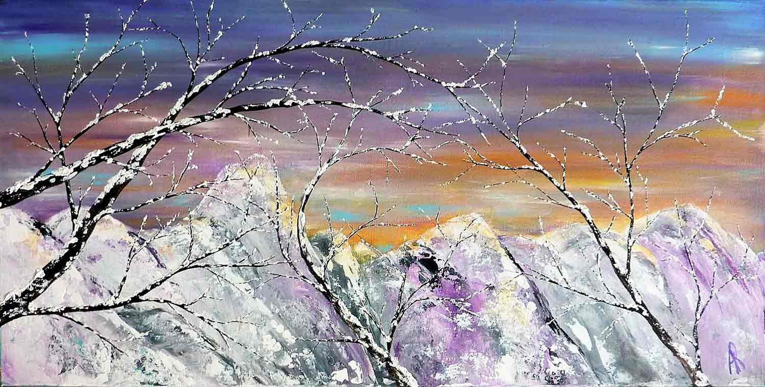 Anne Robin, Montagnes chéries, painting - Artalistic online contemporary art buying and selling gallery