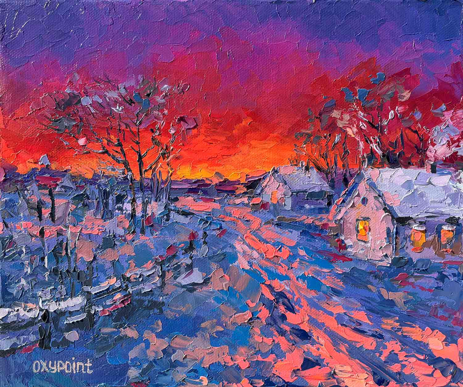 Oxypoint, Blazing horizon, painting - Artalistic online contemporary art buying and selling gallery