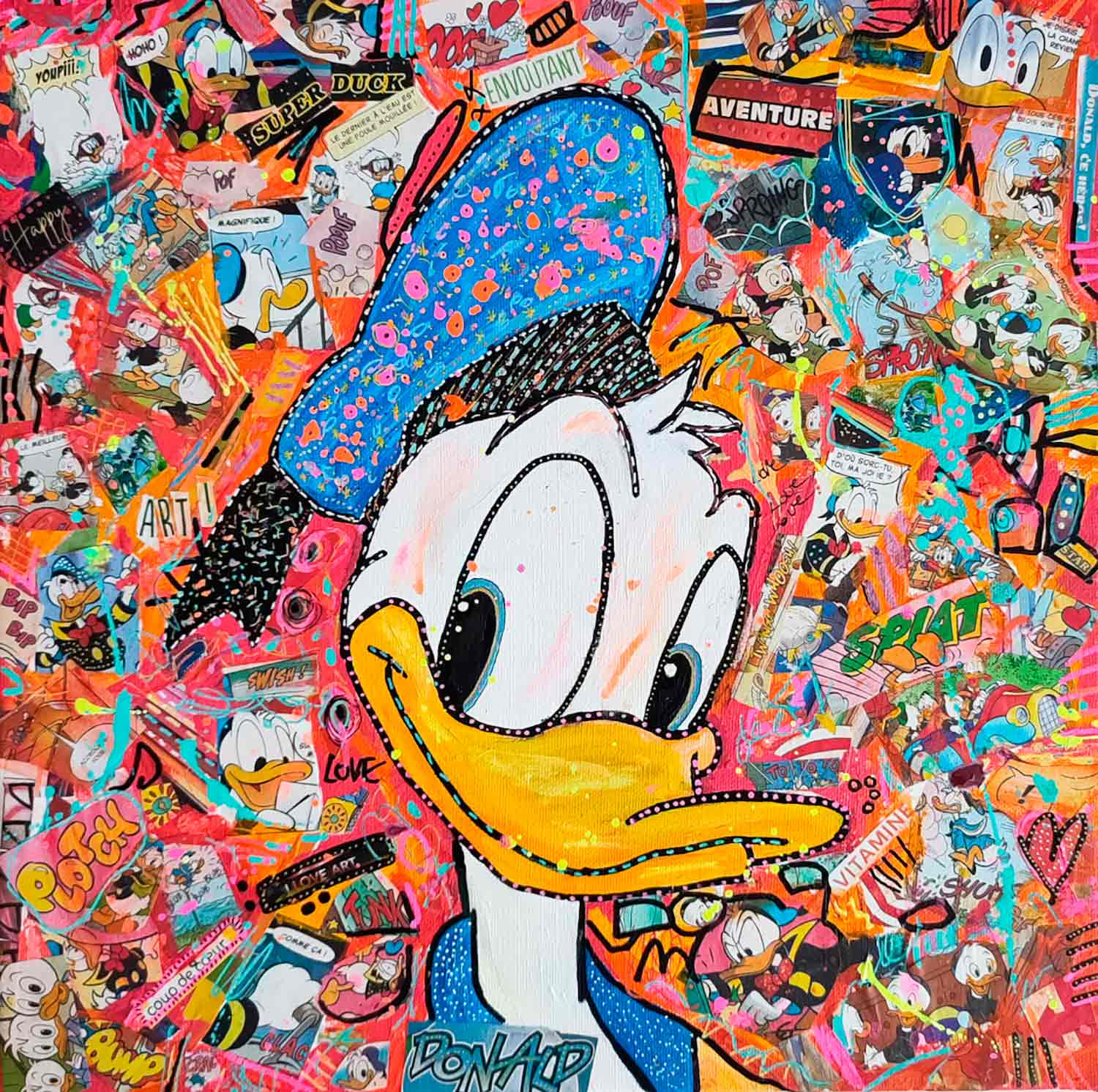 Âme Sauvage, Donald's aventures, painting - Artalistic online contemporary art buying and selling gallery