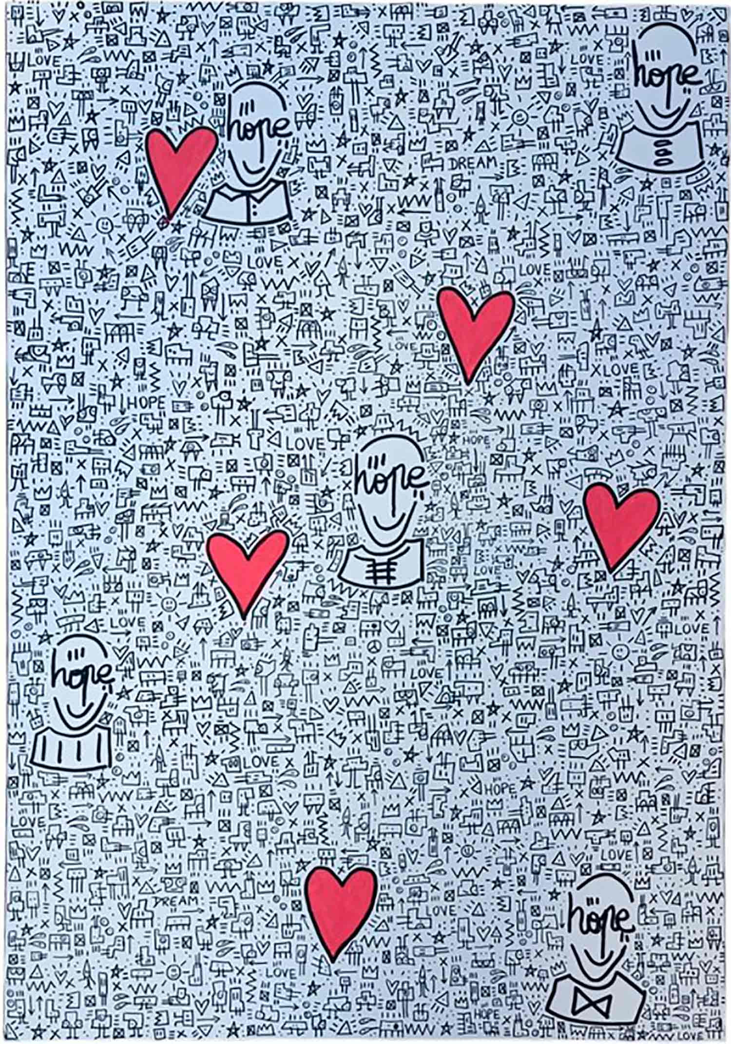 Mr Hope, Le monde de Mr Hope XXL, painting - Artalistic online contemporary art buying and selling gallery