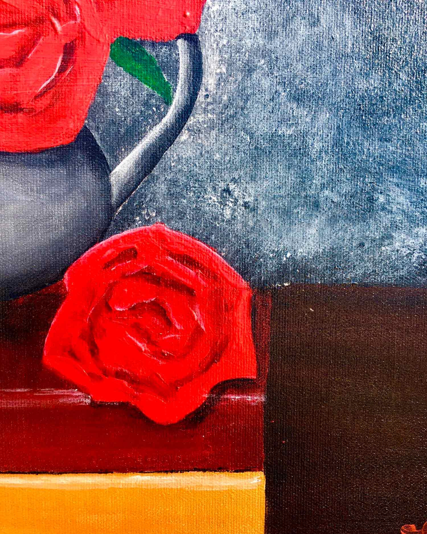 Françoise Augustine, Mon amie la rose, painting - Artalistic online contemporary art buying and selling gallery