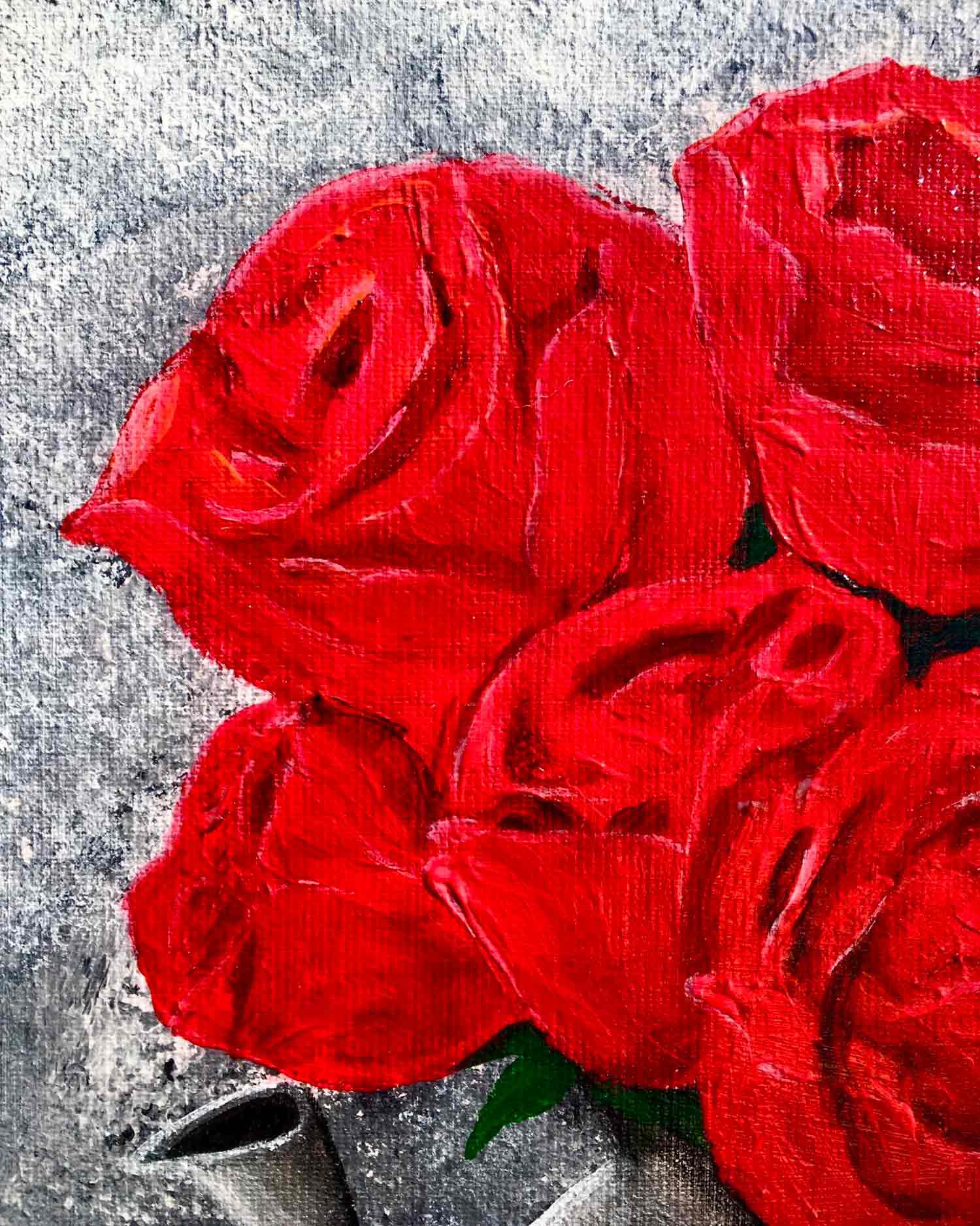 Françoise Augustine, Mon amie la rose, painting - Artalistic online contemporary art buying and selling gallery