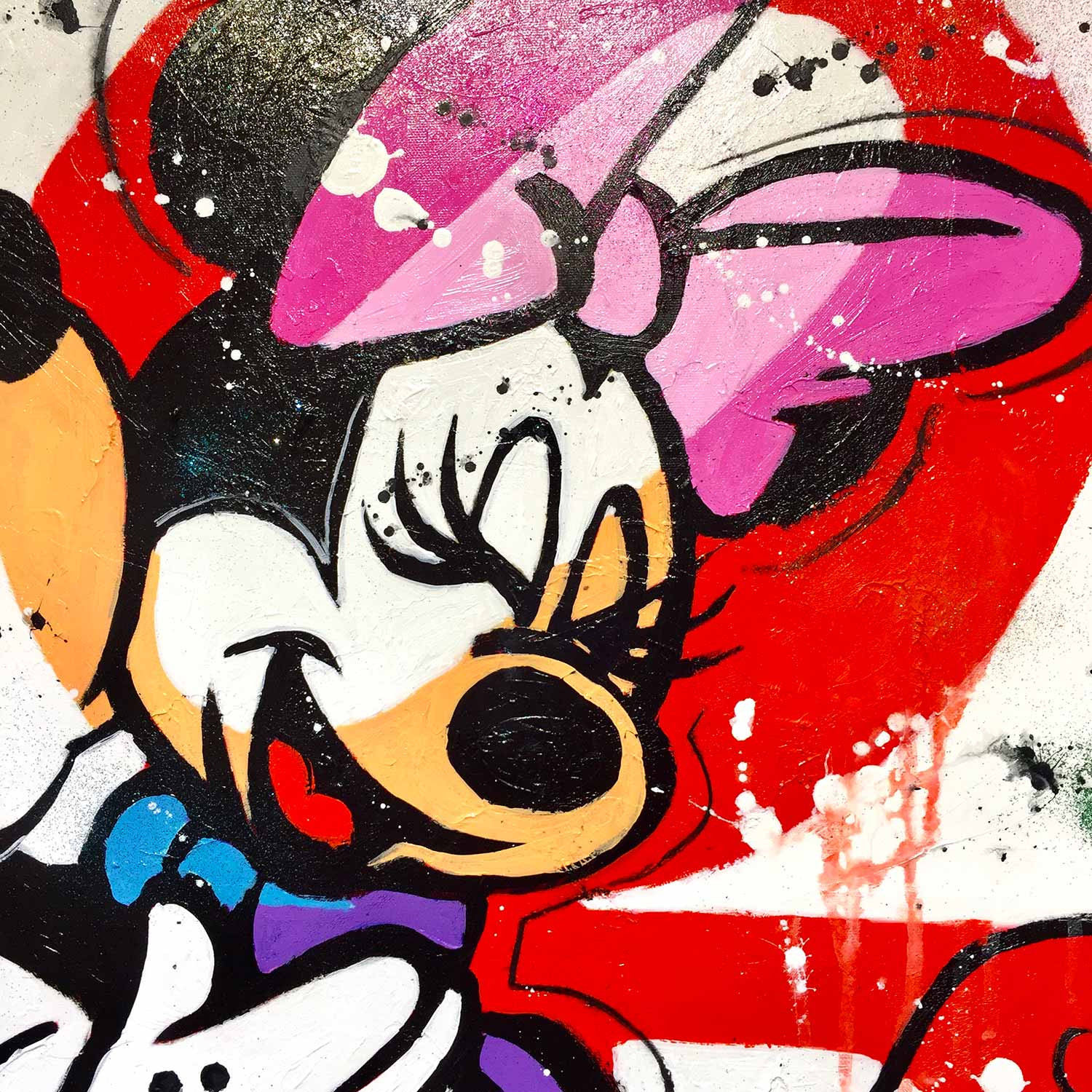 Patrick Cornée, Mickey and Minnie, forever love, painting - Artalistic online contemporary art buying and selling gallery