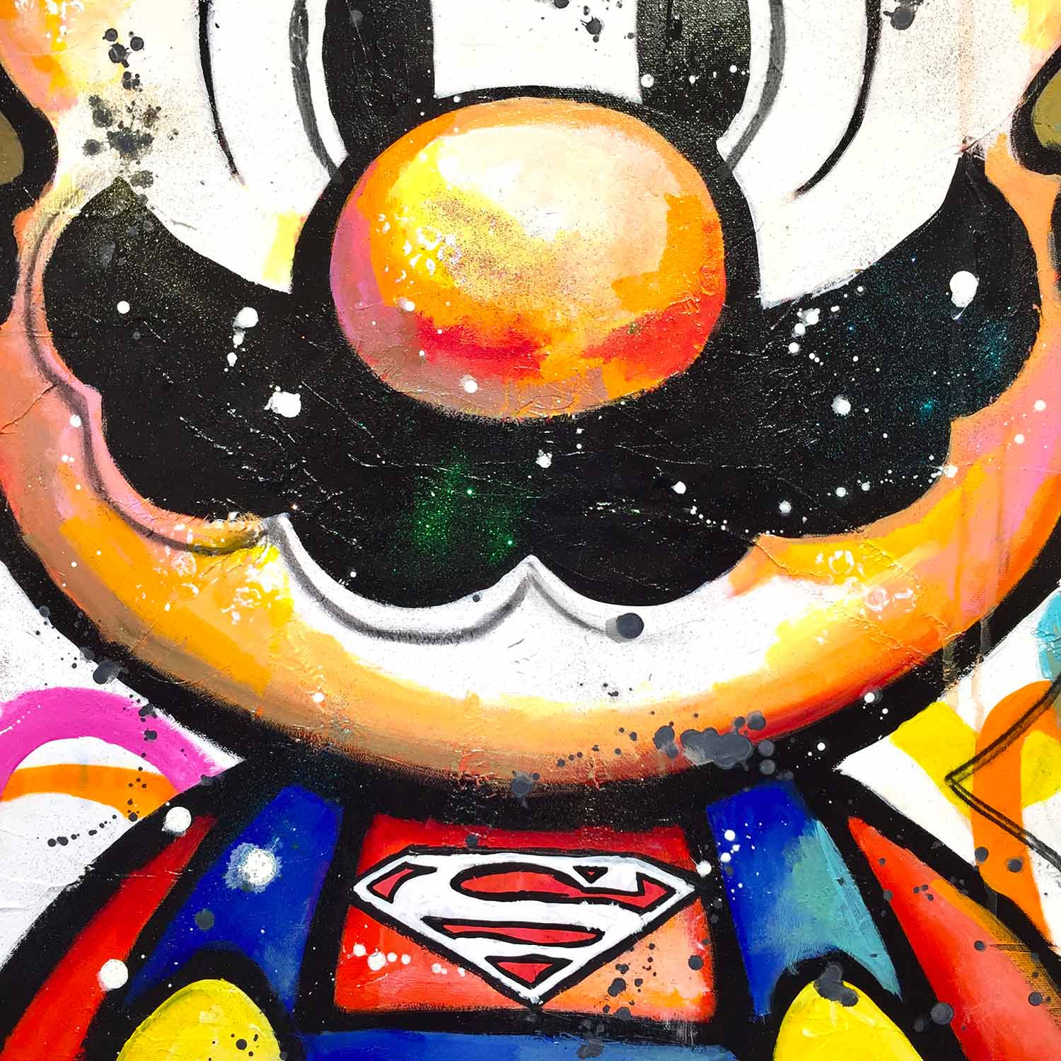 Patrick Cornée, Mario loves Bitcoins, painting - Artalistic online contemporary art buying and selling gallery