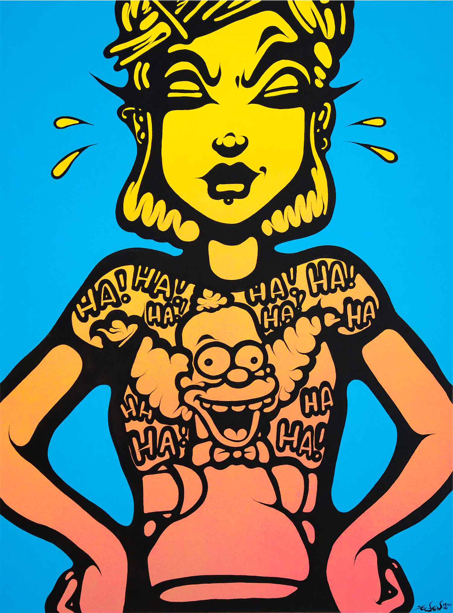 Ewen Gur, I hate clowns, painting - Artalistic online contemporary art buying and selling gallery