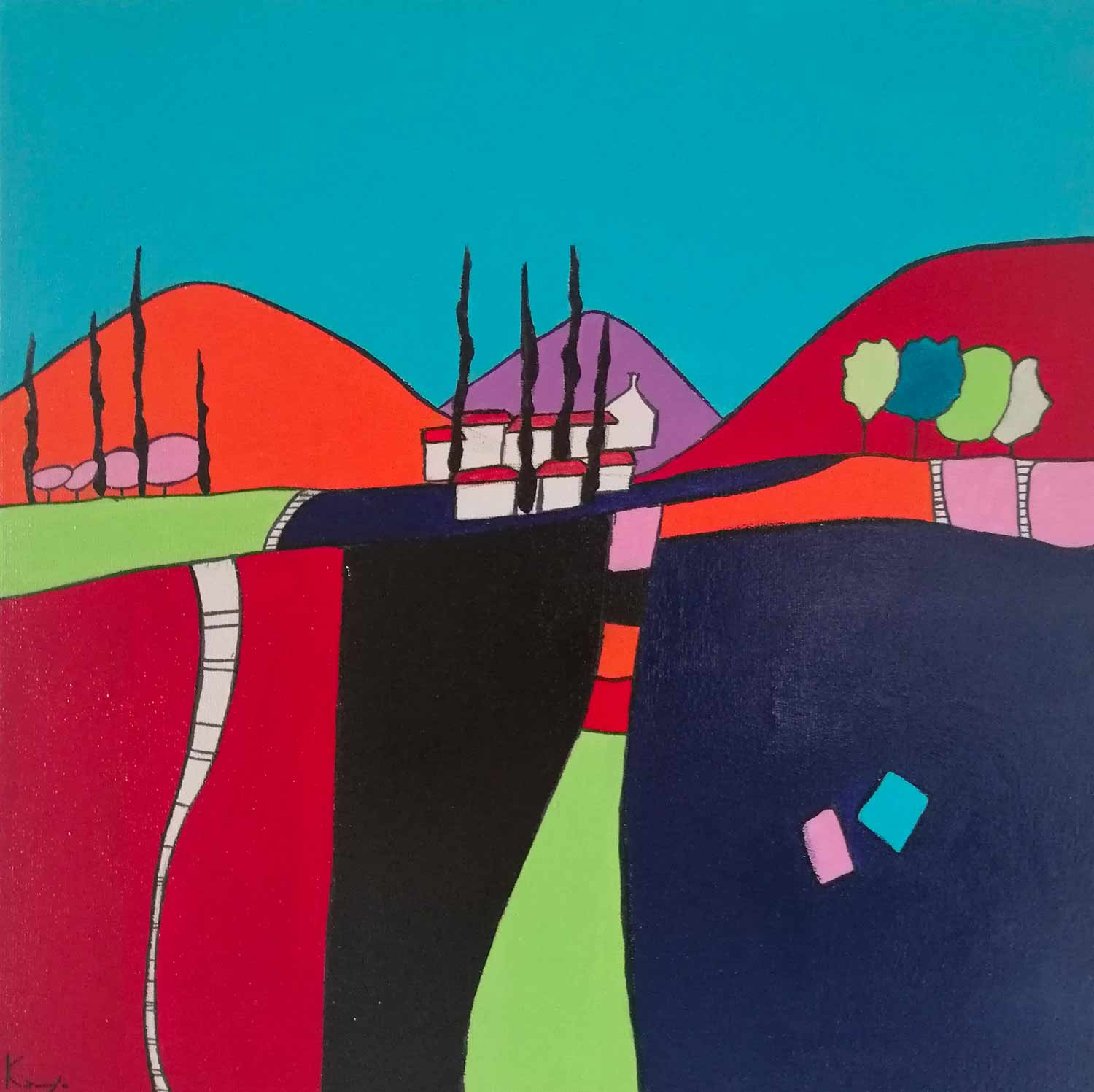 Carole Carpier, 509 miles away, painting - Artalistic online contemporary art buying and selling gallery