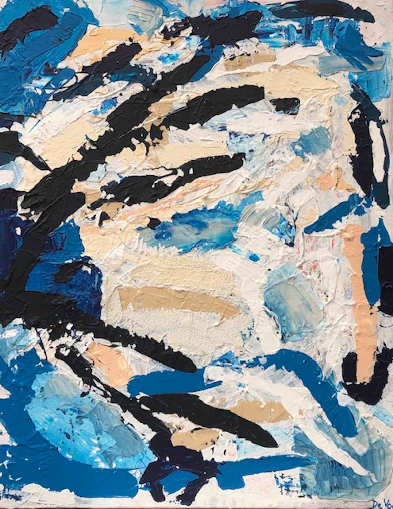 De Voc, bleu électrique, painting - Artalistic online contemporary art buying and selling gallery