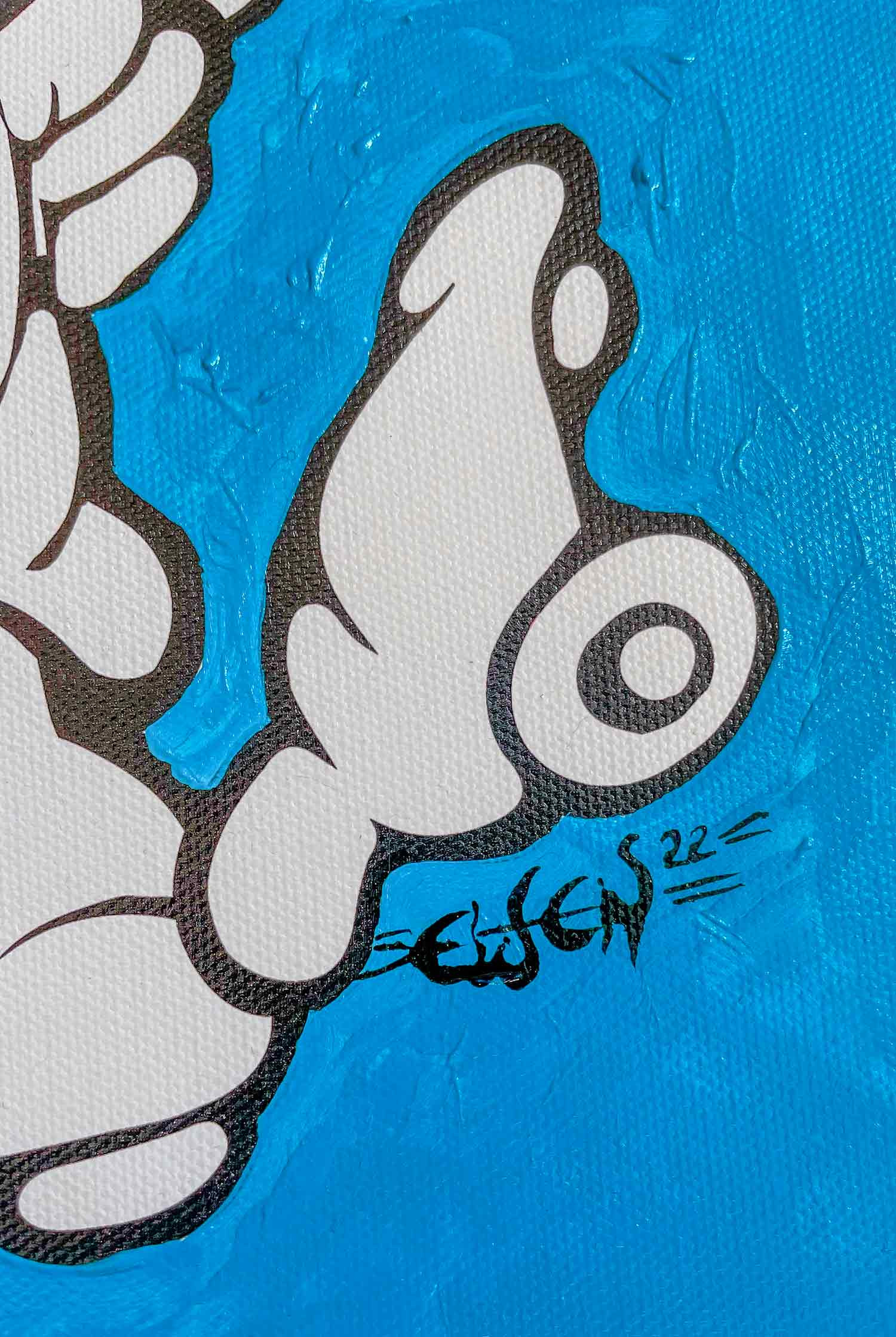 Ewen Gur, Deep blue hands, painting - Artalistic online contemporary art buying and selling gallery