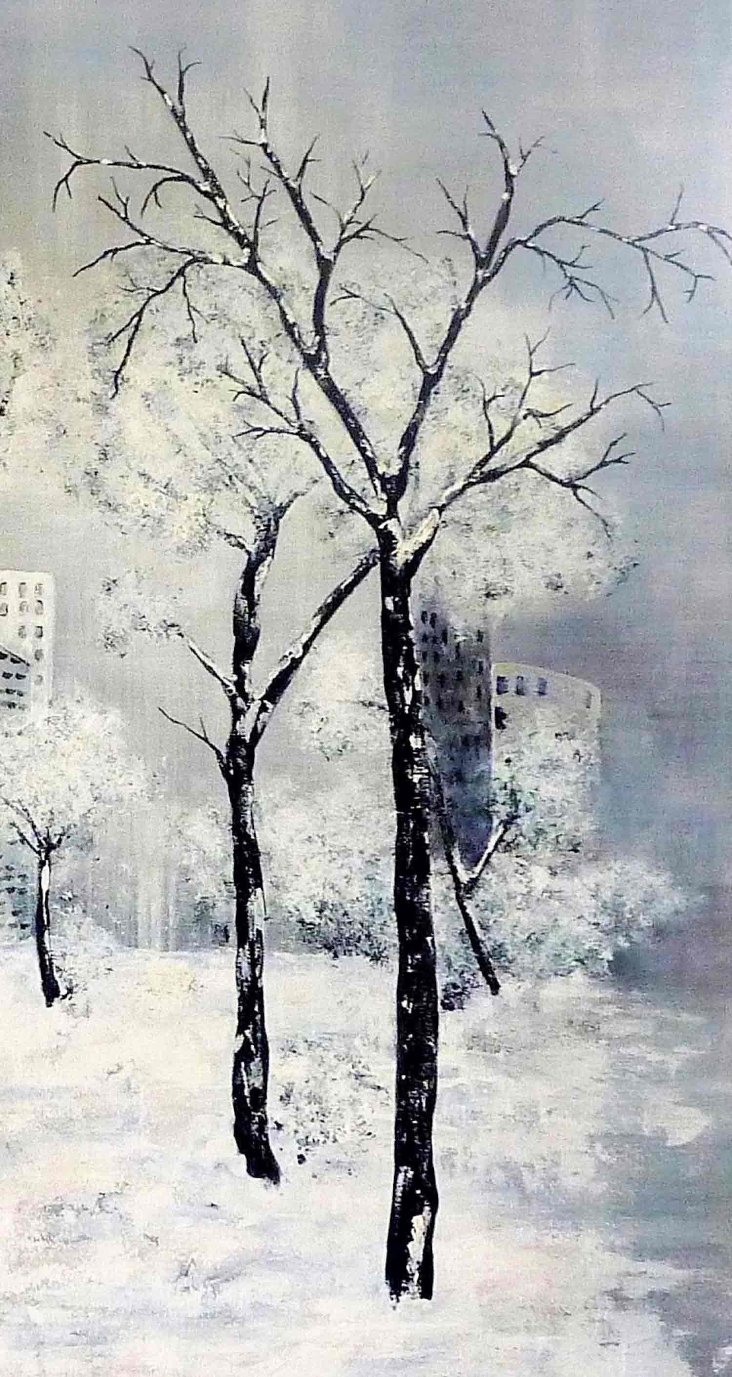 Anne Robin, Ville assoupie, painting - Artalistic online contemporary art buying and selling gallery