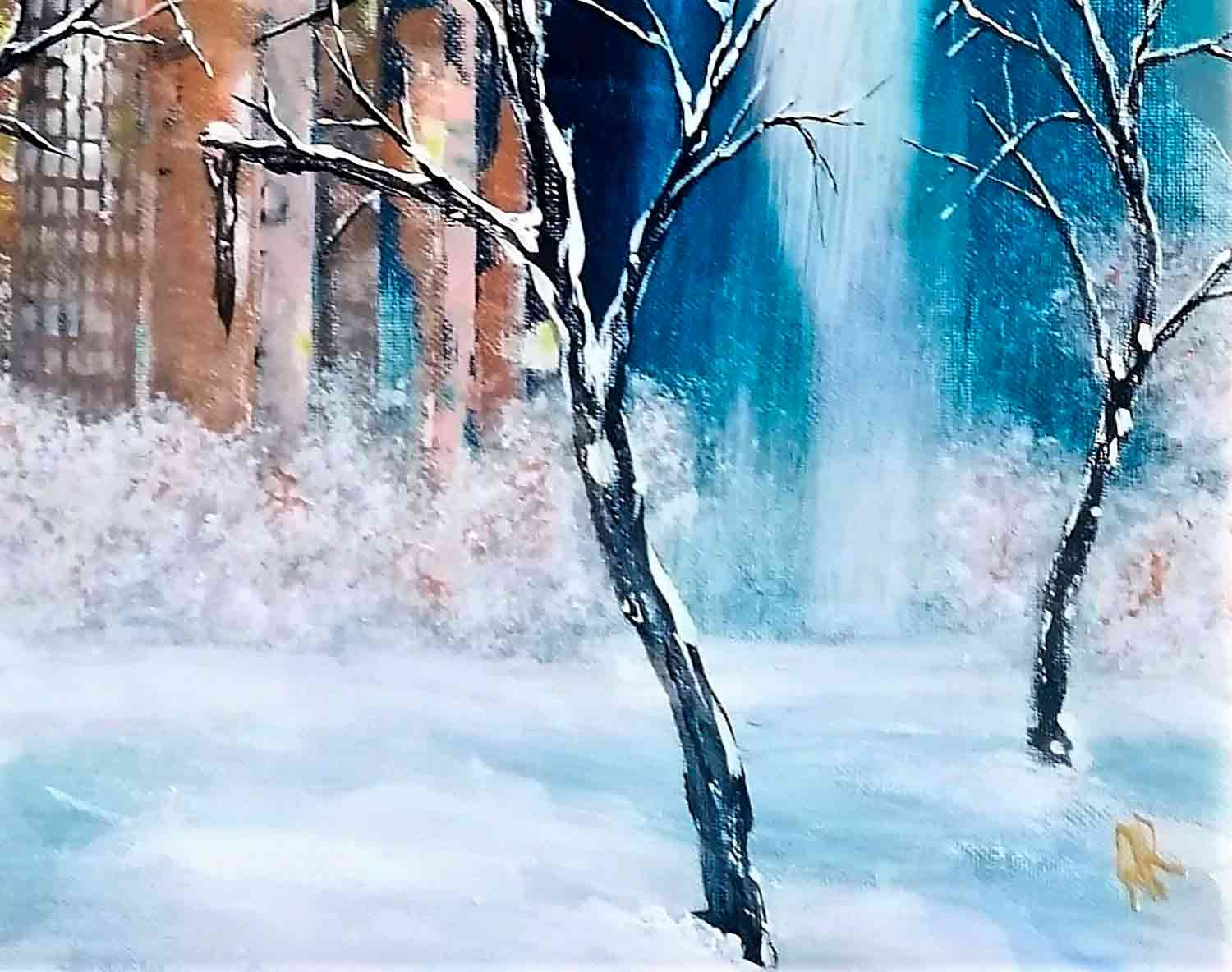 Anne Robin, Bleu et or, painting - Artalistic online contemporary art buying and selling gallery