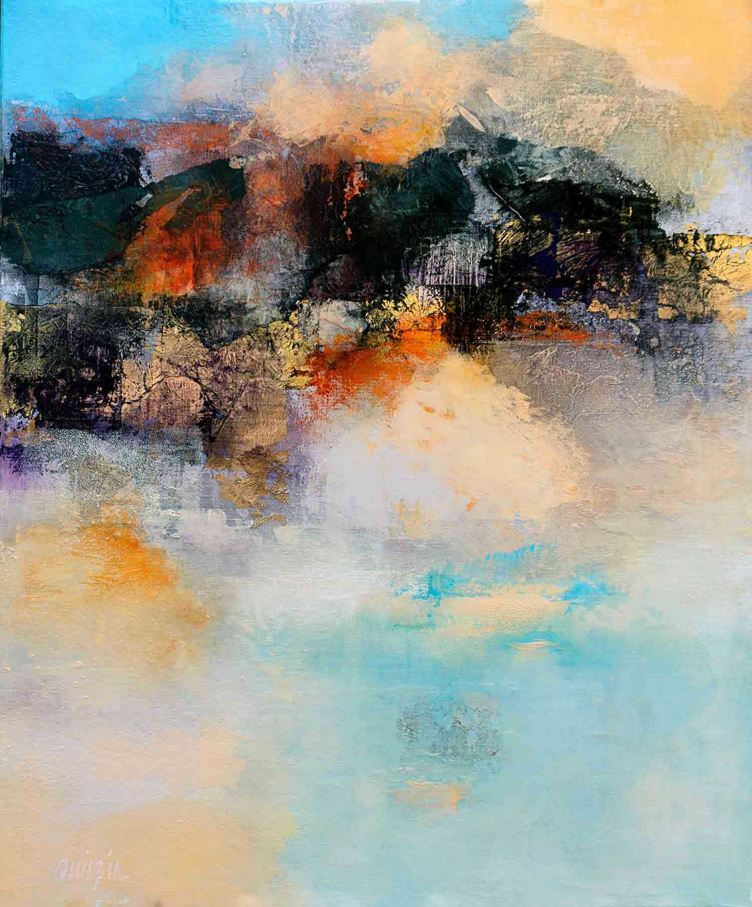 Marianne Quinzin, Un nouveau jour, painting - Artalistic online contemporary art buying and selling gallery