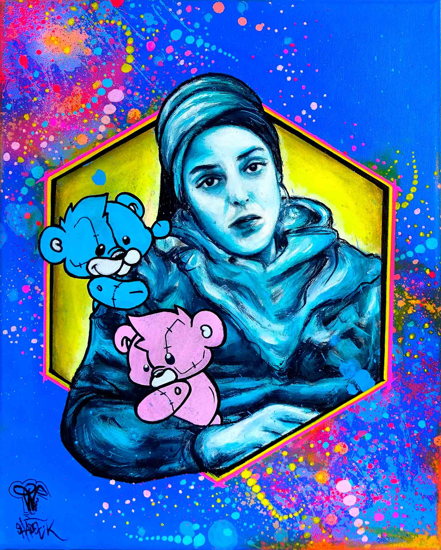 Priscilla Vettese, Kevinours love Kenny Arkana, painting - Artalistic online contemporary art buying and selling gallery