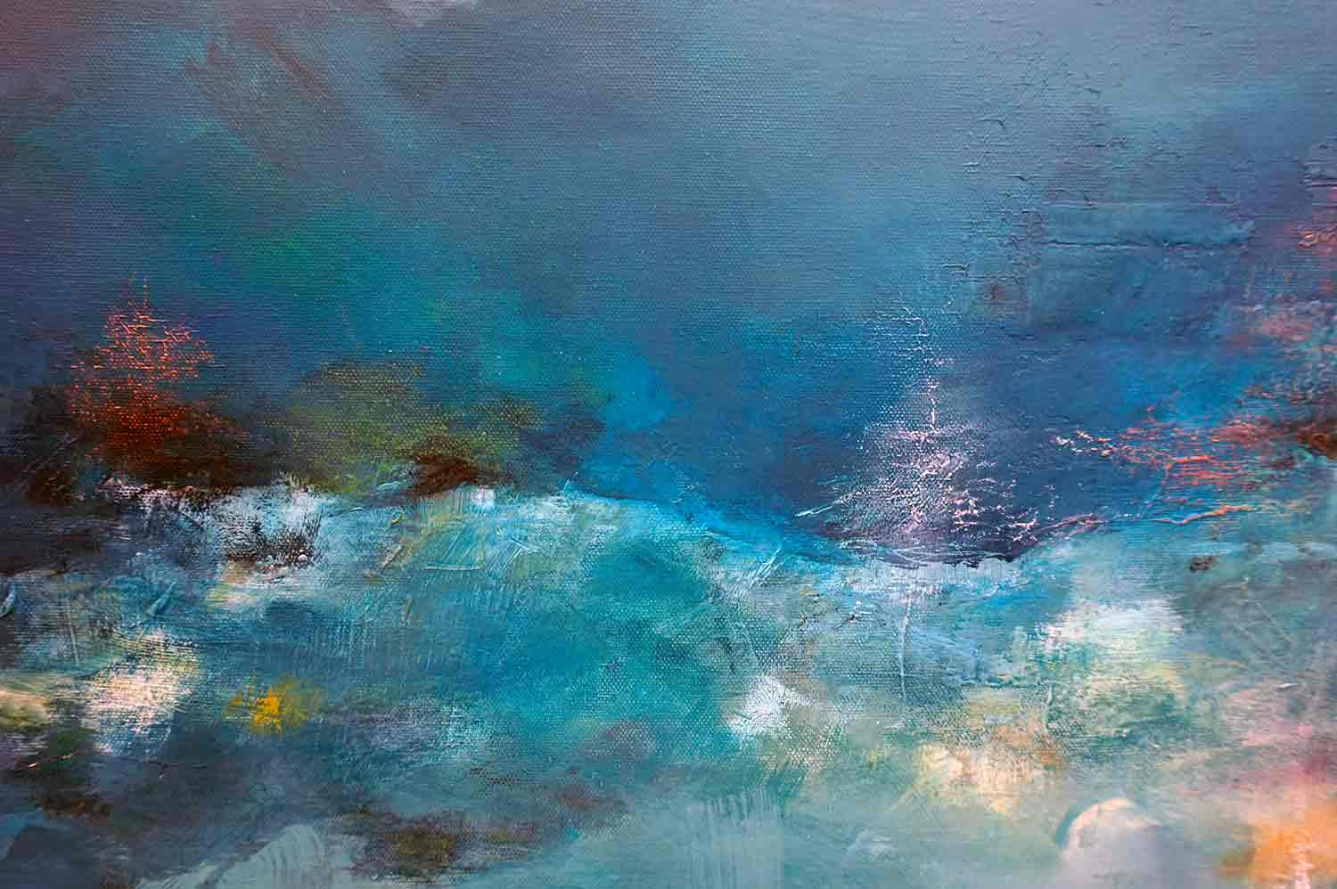 Marianne Quinzin, Living blue 2, painting - Artalistic online contemporary art buying and selling gallery