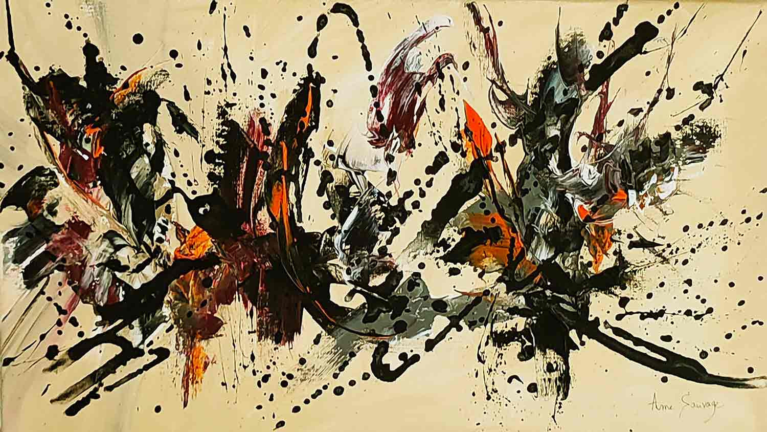Âme Sauvage, Collision dans l'autre monde, painting - Artalistic online contemporary art buying and selling gallery