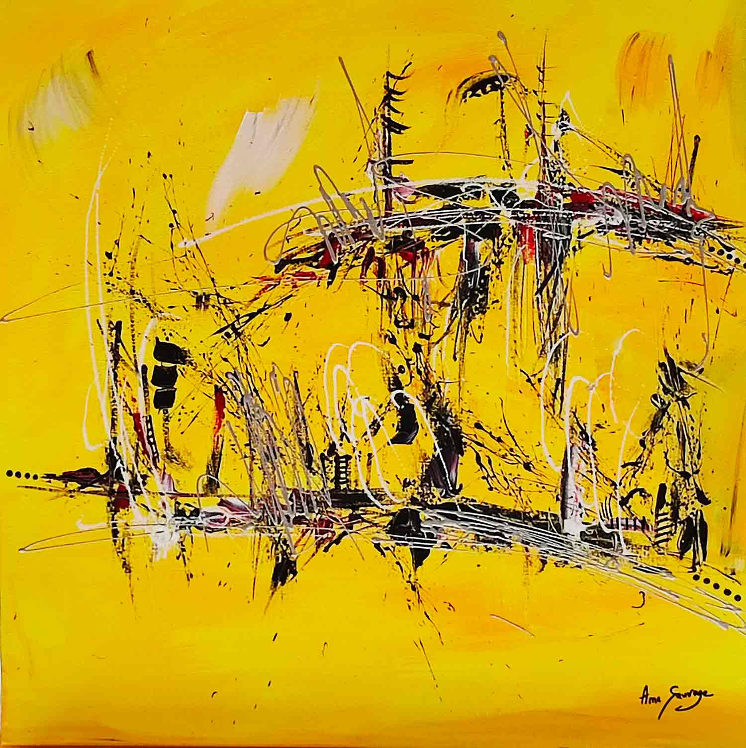 Âme Sauvage, Sous le pont, painting - Artalistic online contemporary art buying and selling gallery