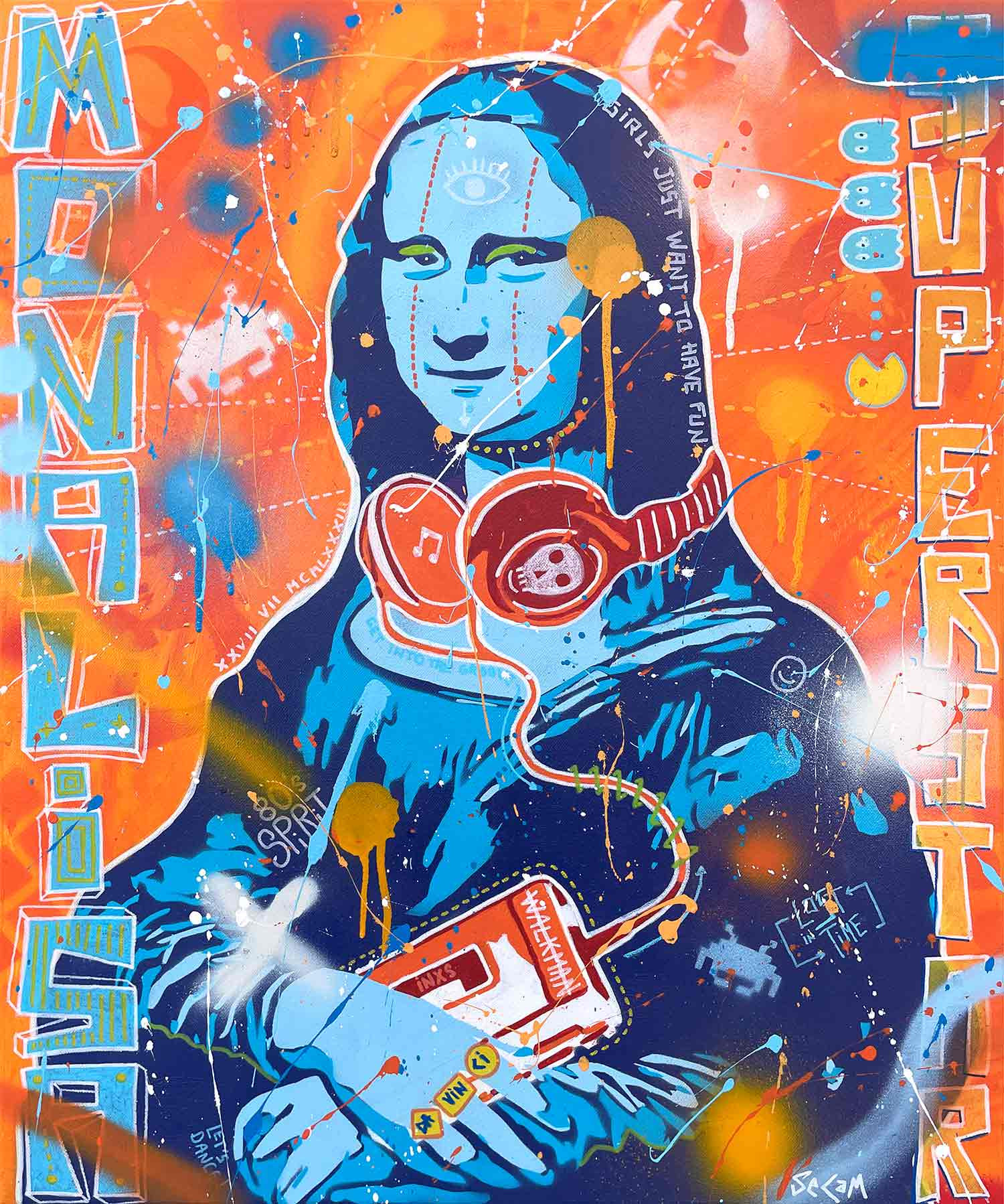 Secam, Monalisa Superstar, painting - Artalistic online contemporary art buying and selling gallery