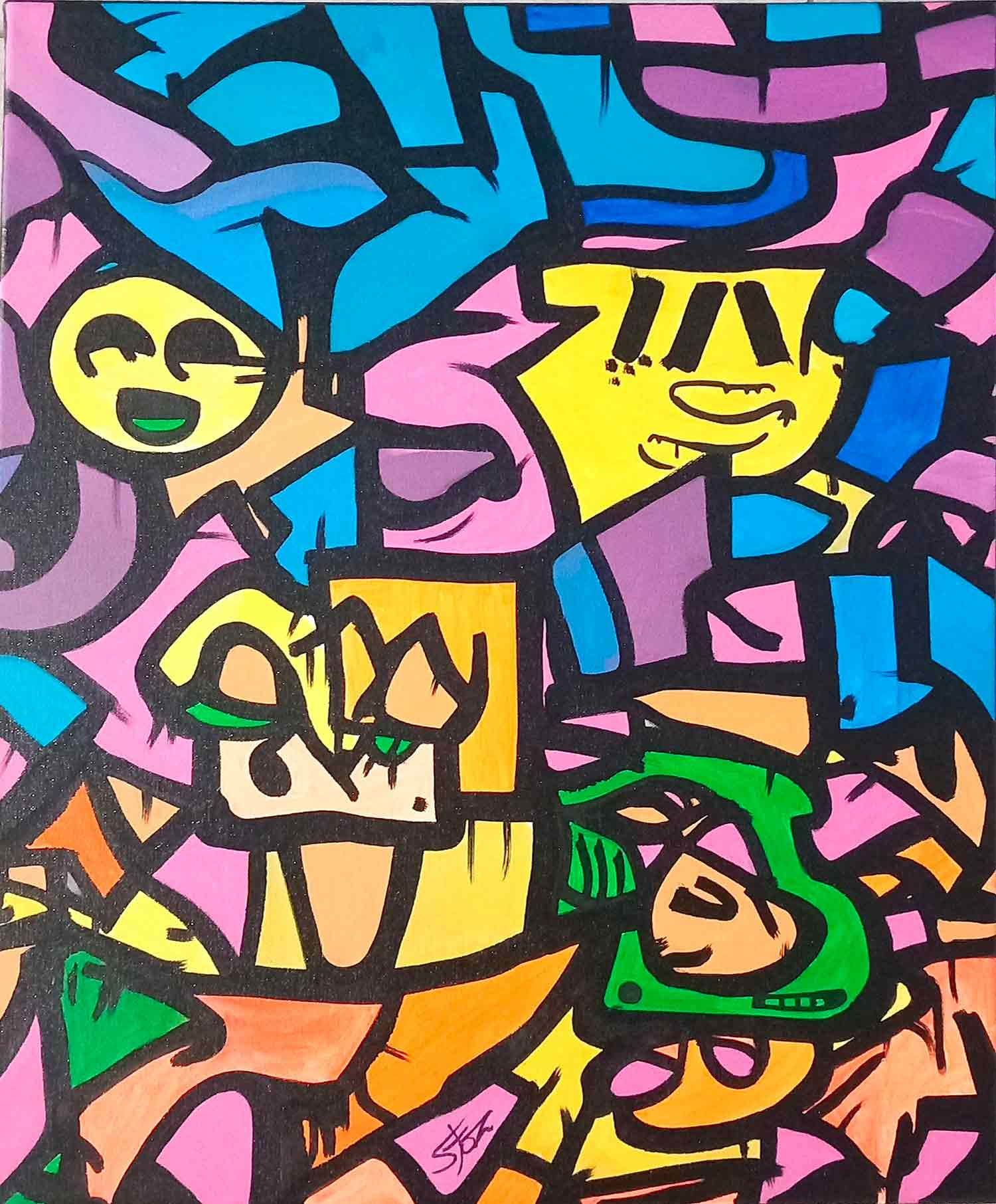 Stoz, Invasion, painting - Artalistic online contemporary art buying and selling gallery