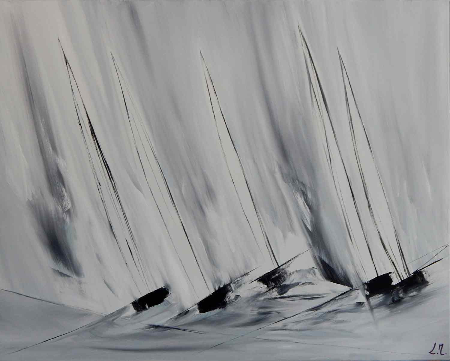 Lydie Massou, Coupe de l'América, painting - Artalistic online contemporary art buying and selling gallery