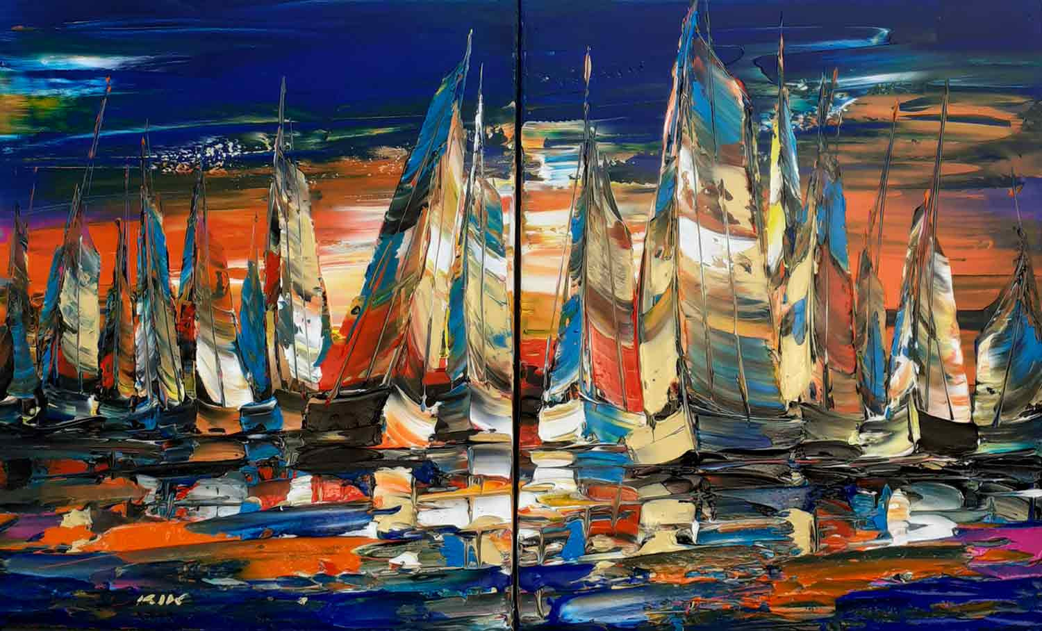 Janusz Kik, Retour tardif, painting - Artalistic online contemporary art buying and selling gallery