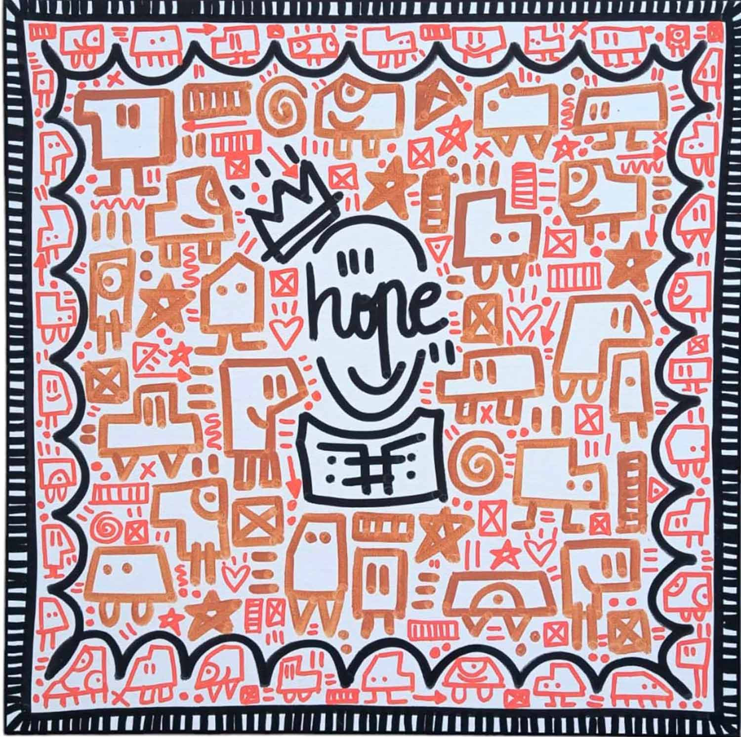 Mr Hope, Monde coloré, painting - Artalistic online contemporary art buying and selling gallery