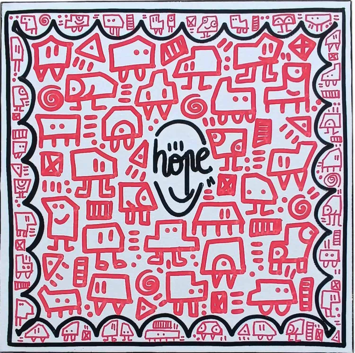 Mr Hope, Monde coloré, painting - Artalistic online contemporary art buying and selling gallery