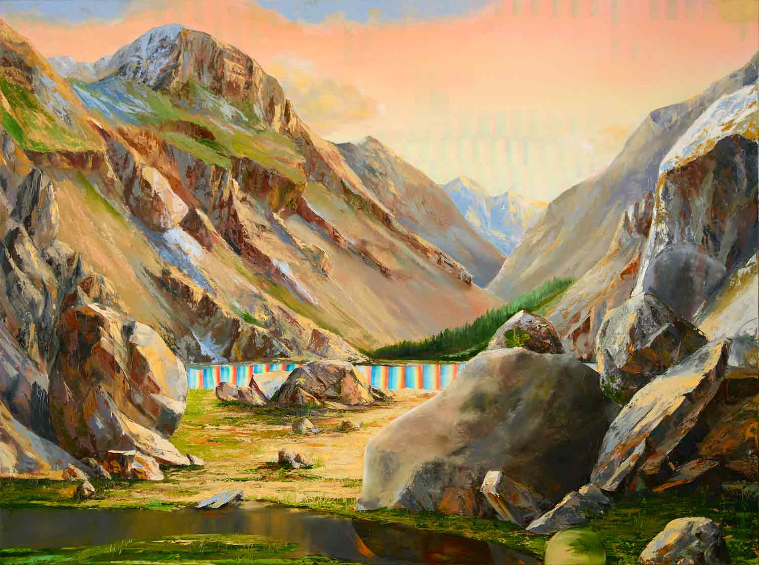 David Lefebvre, Rocher, painting - Artalistic online contemporary art buying and selling gallery