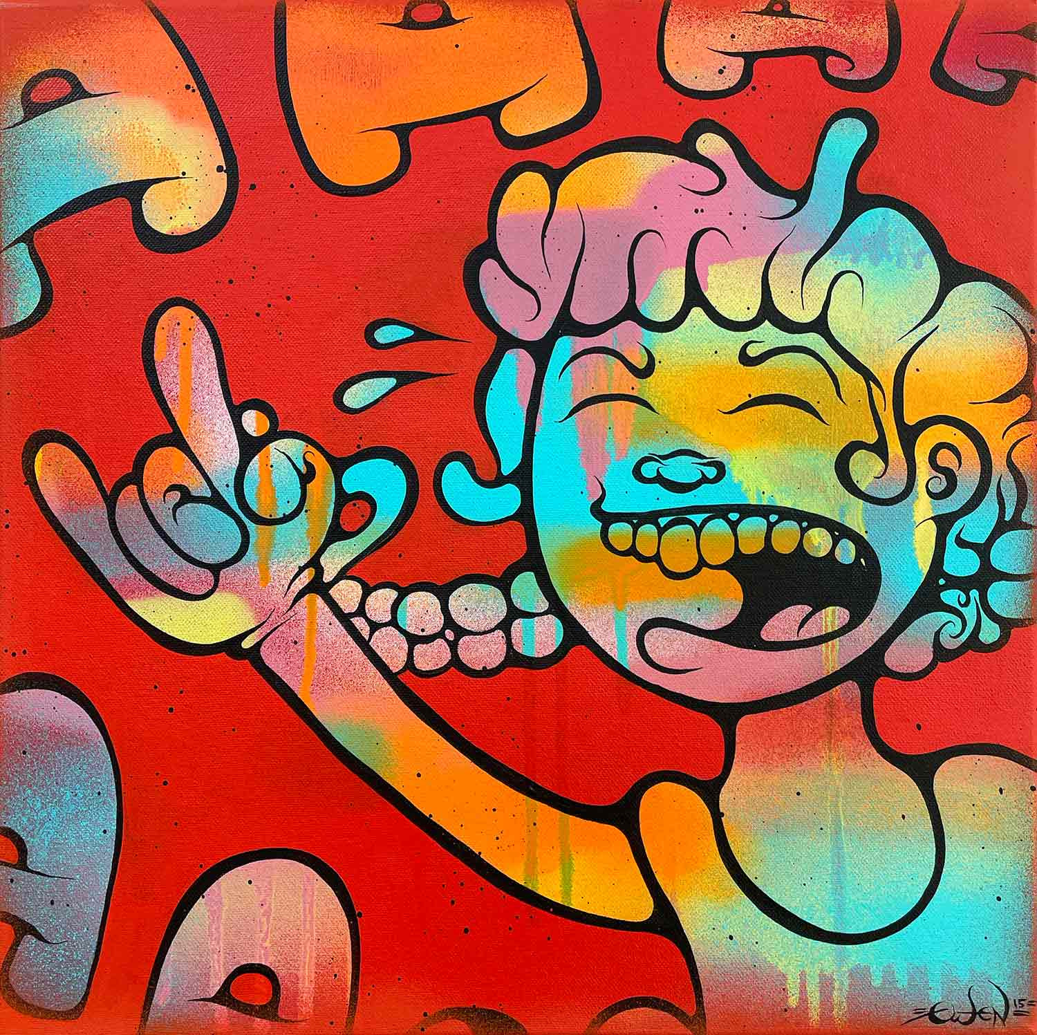 Ewen Gur, Let it all out, painting - Artalistic online contemporary art buying and selling gallery