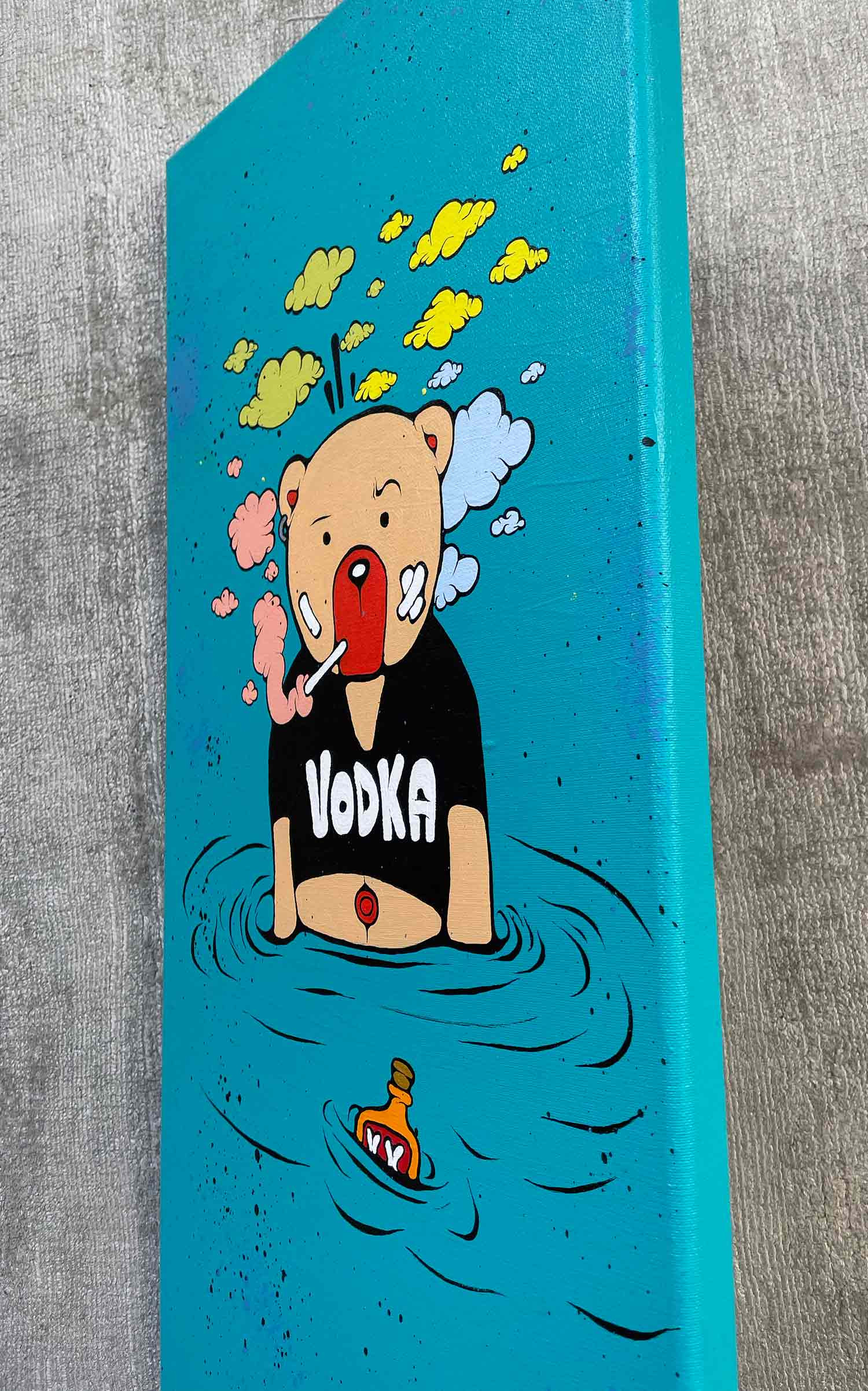 Ewen Gur, Drowning in vodka, painting - Artalistic online contemporary art buying and selling gallery