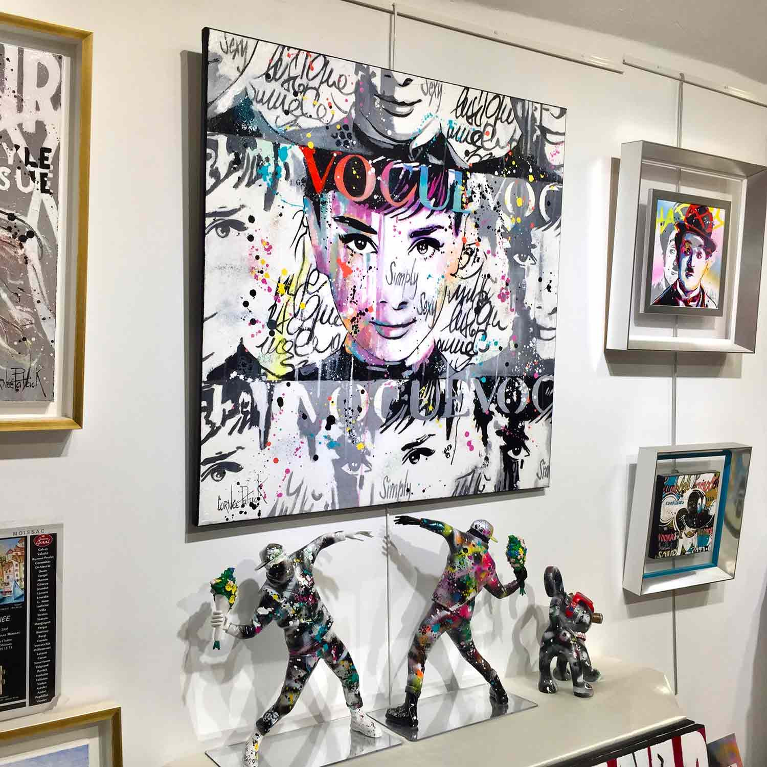 Patrick Cornée, Audrey Hepburn, painting - Artalistic online contemporary art buying and selling gallery