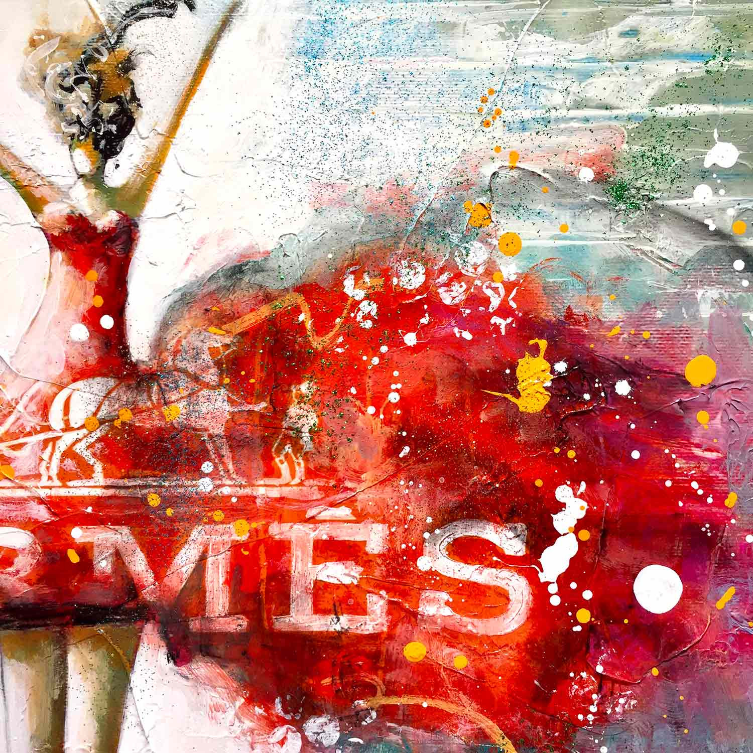 Patrick Cornée, danseuse habillée en robe Hermès, painting - Artalistic online contemporary art buying and selling gallery