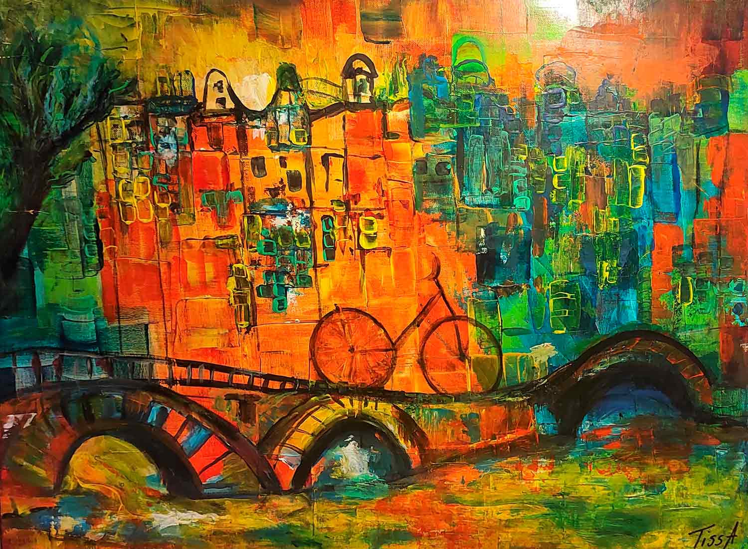 Tissa, Strolling, painting - Artalistic online contemporary art buying and selling gallery