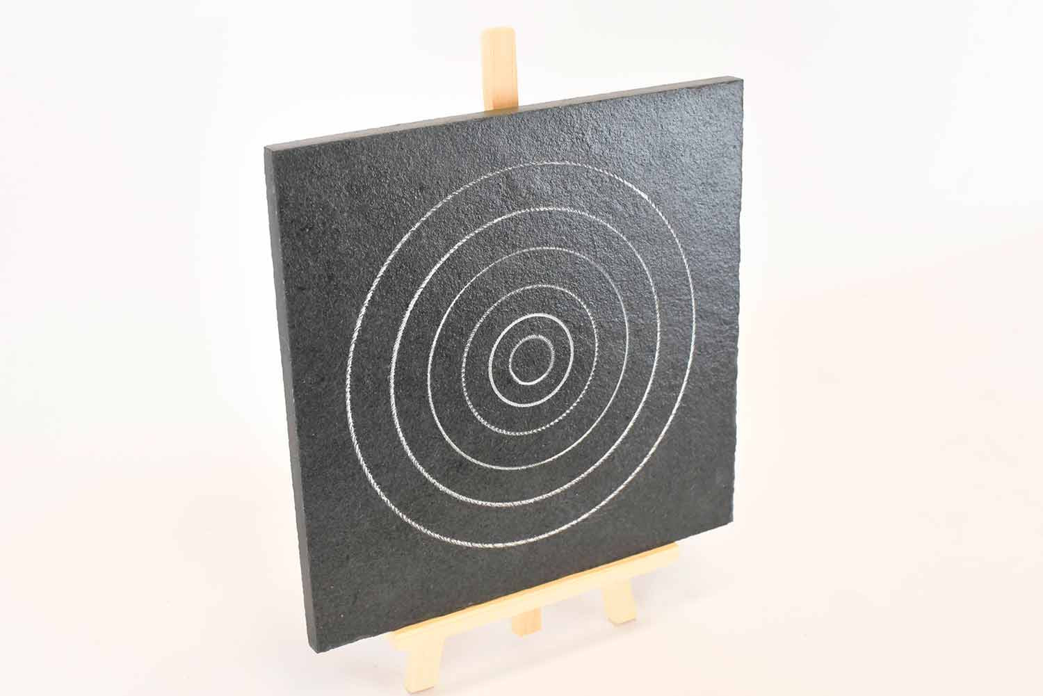 Marc Mugnier, traces circulaires argentées, painting - Artalistic online contemporary art buying and selling gallery