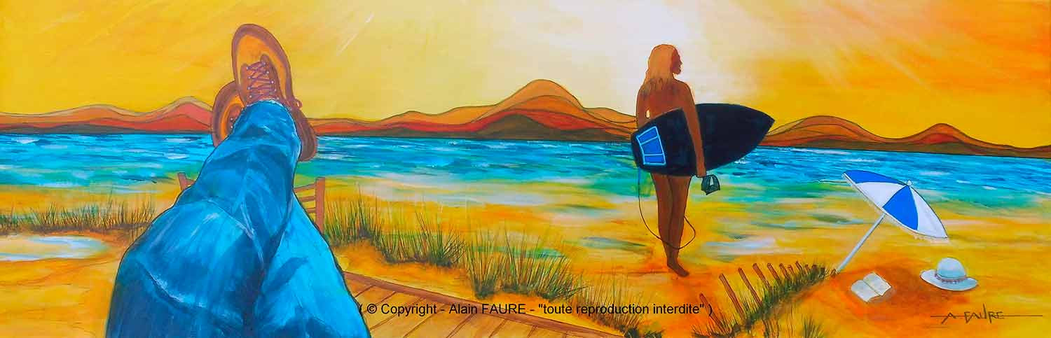 Alain Faure, premier soleil, painting - Artalistic online contemporary art buying and selling gallery