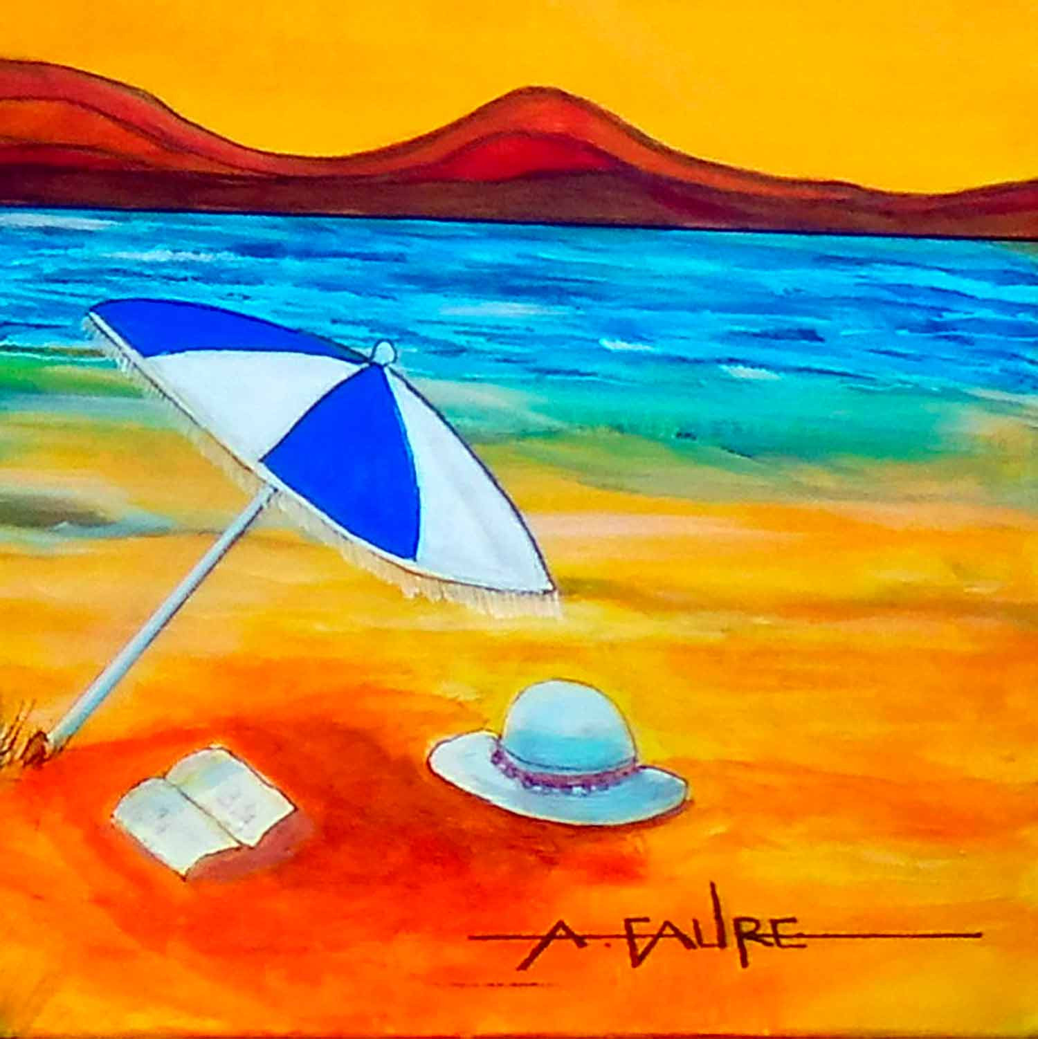 Alain Faure, premier soleil, painting - Artalistic online contemporary art buying and selling gallery