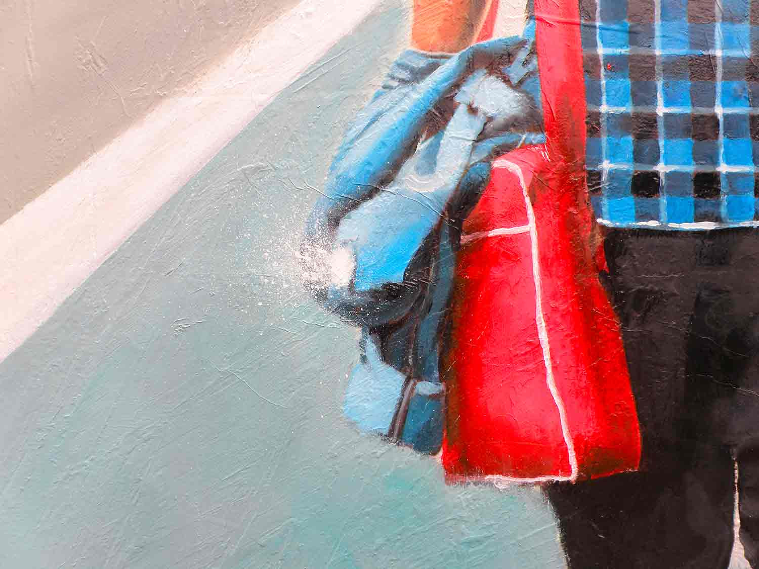 Mia, Bleu brouillard, painting - Artalistic online contemporary art buying and selling gallery