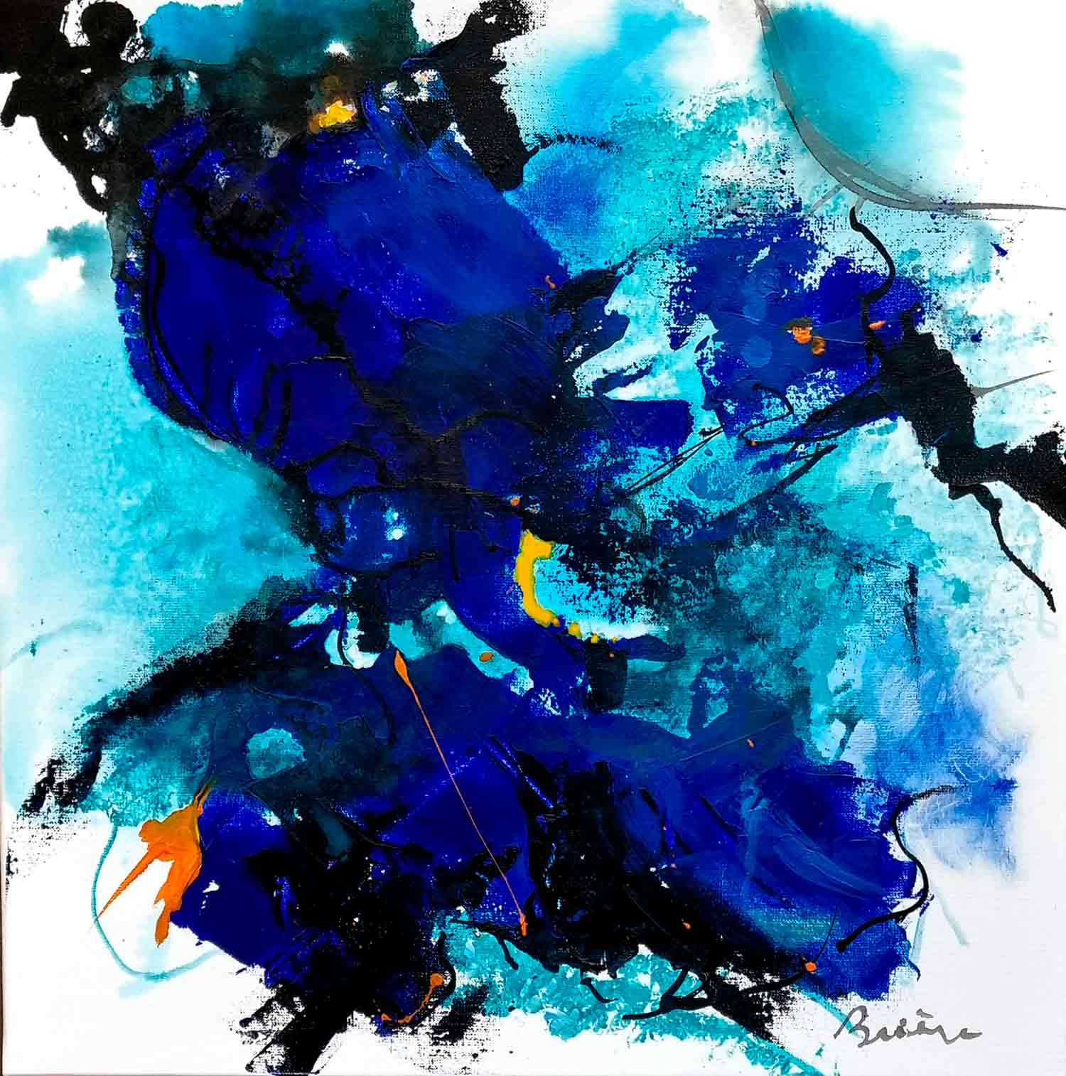 Patrick Briere, Deep blue night, painting - Artalistic online contemporary art buying and selling gallery