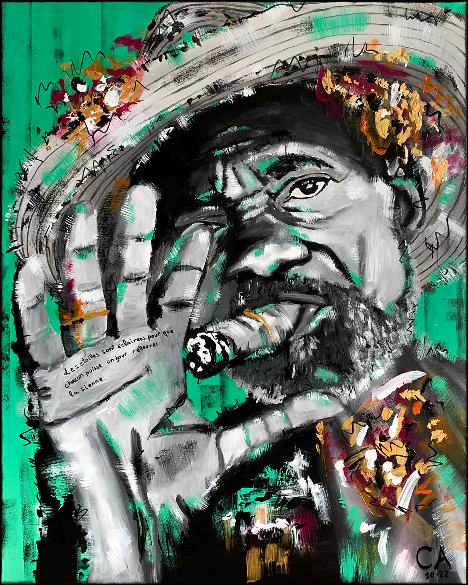 Casto Albarracin, Cubano verde, painting - Artalistic online contemporary art buying and selling gallery