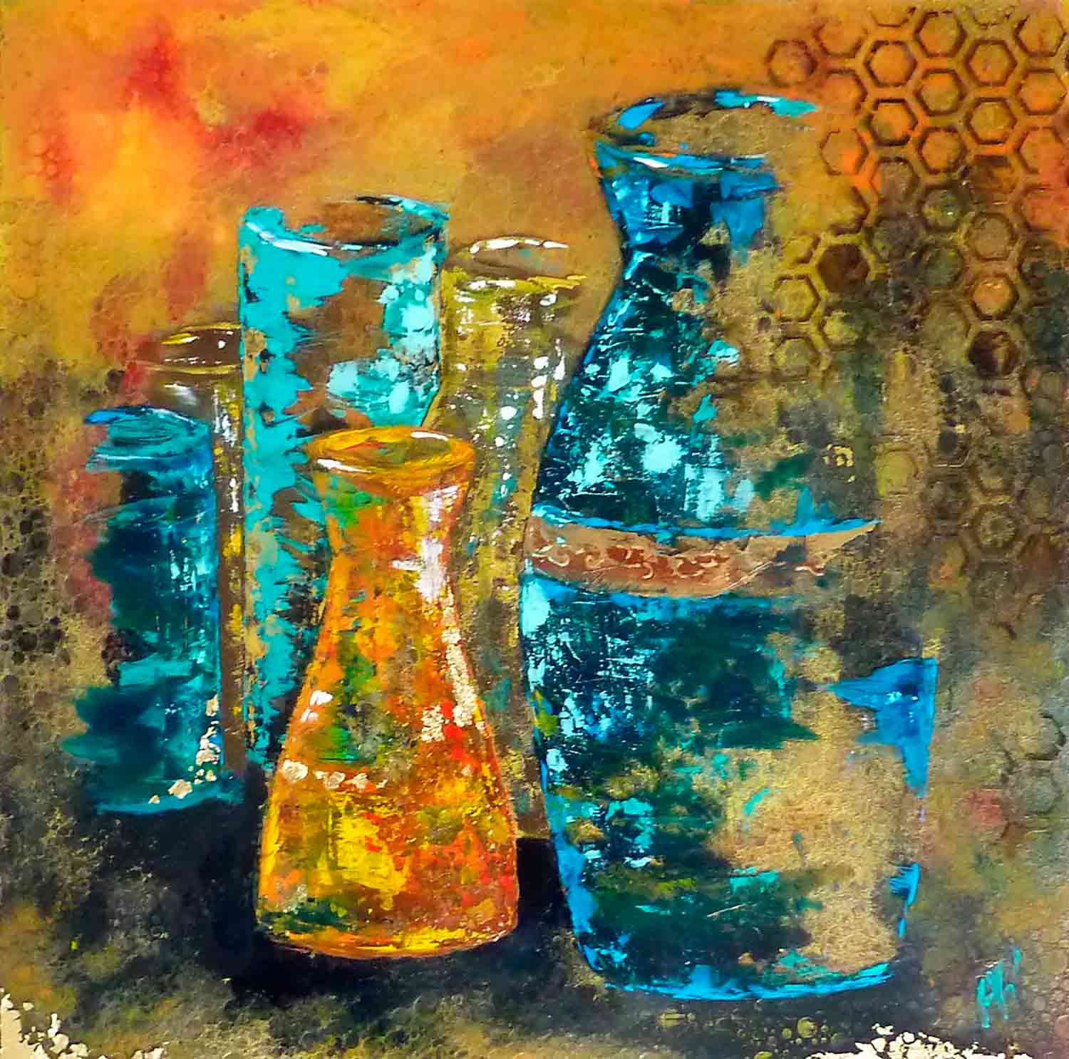 Anne Robin, Pots âgés 2, painting - Artalistic online contemporary art buying and selling gallery