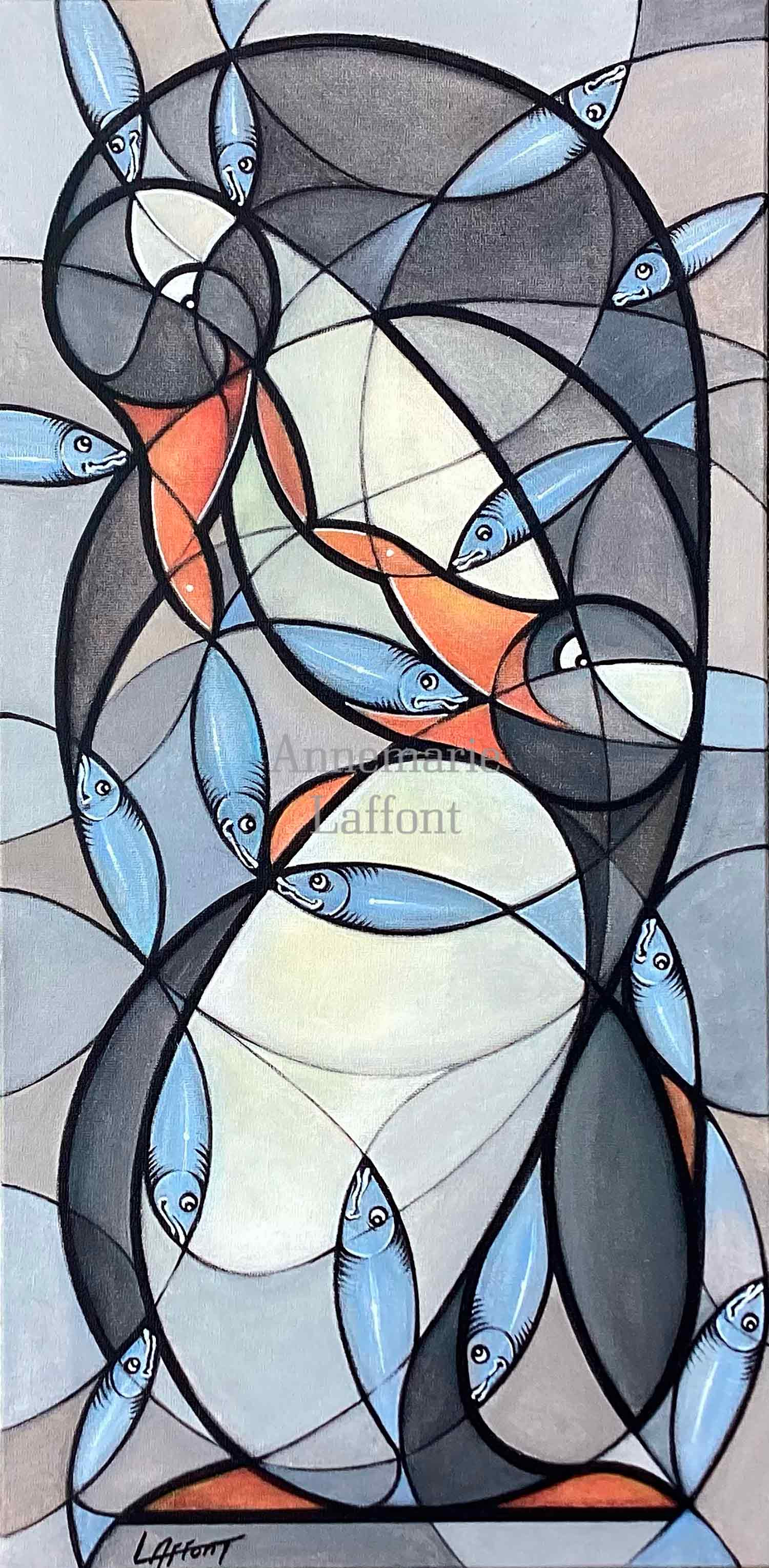 Annemarie Laffont, Le festin, painting - Artalistic online contemporary art buying and selling gallery