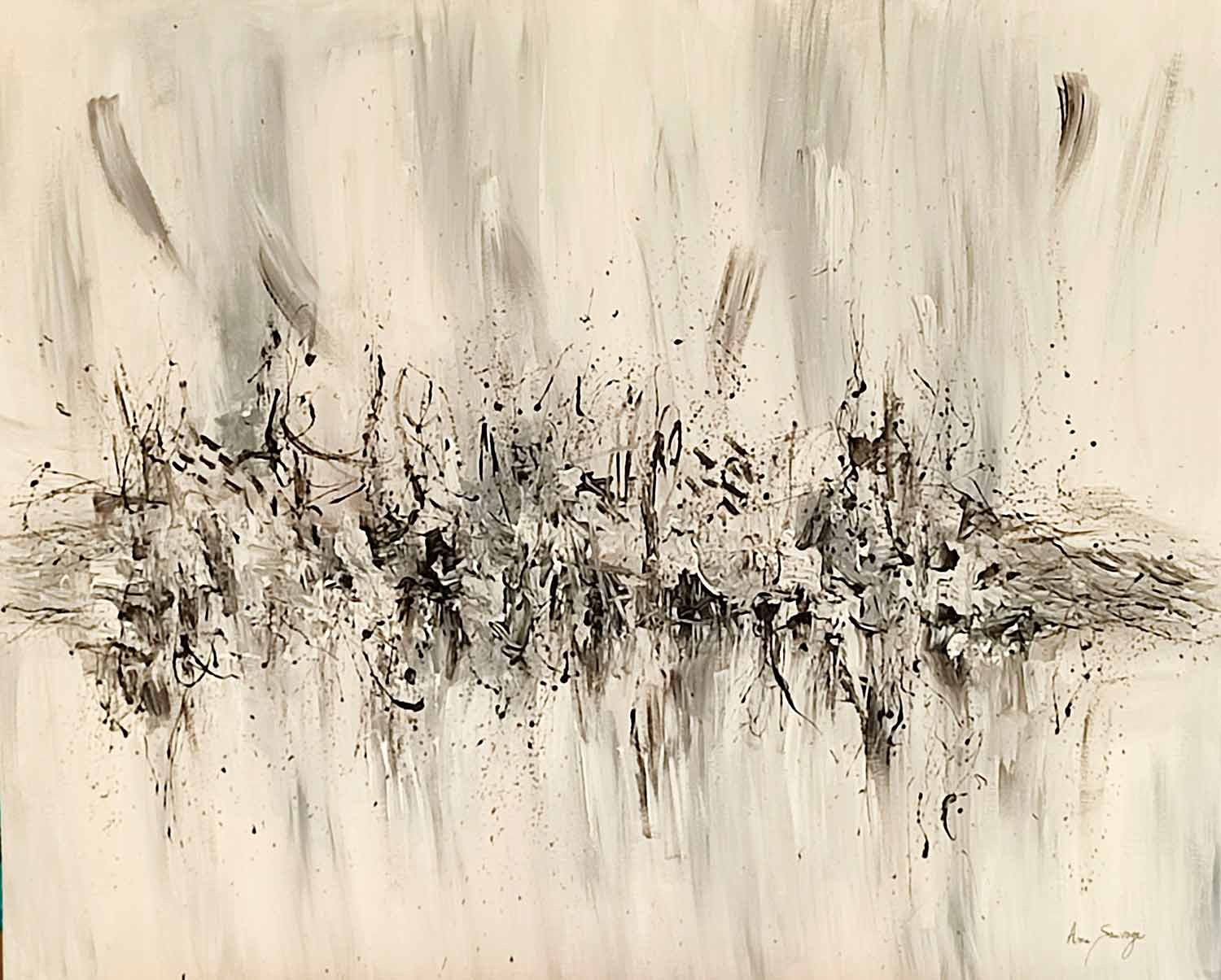 Âme Sauvage, tempête de neige, painting - Artalistic online contemporary art buying and selling gallery