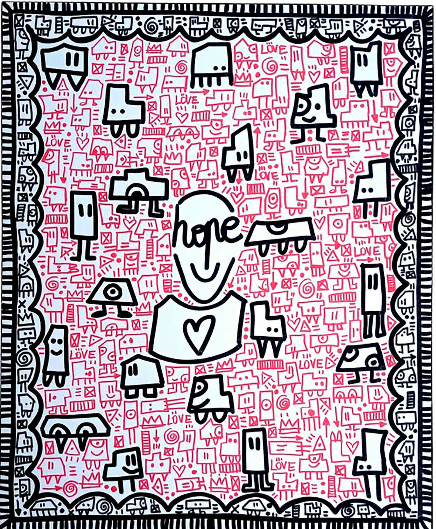Mr Hope, L'univers love, painting - Artalistic online contemporary art buying and selling gallery